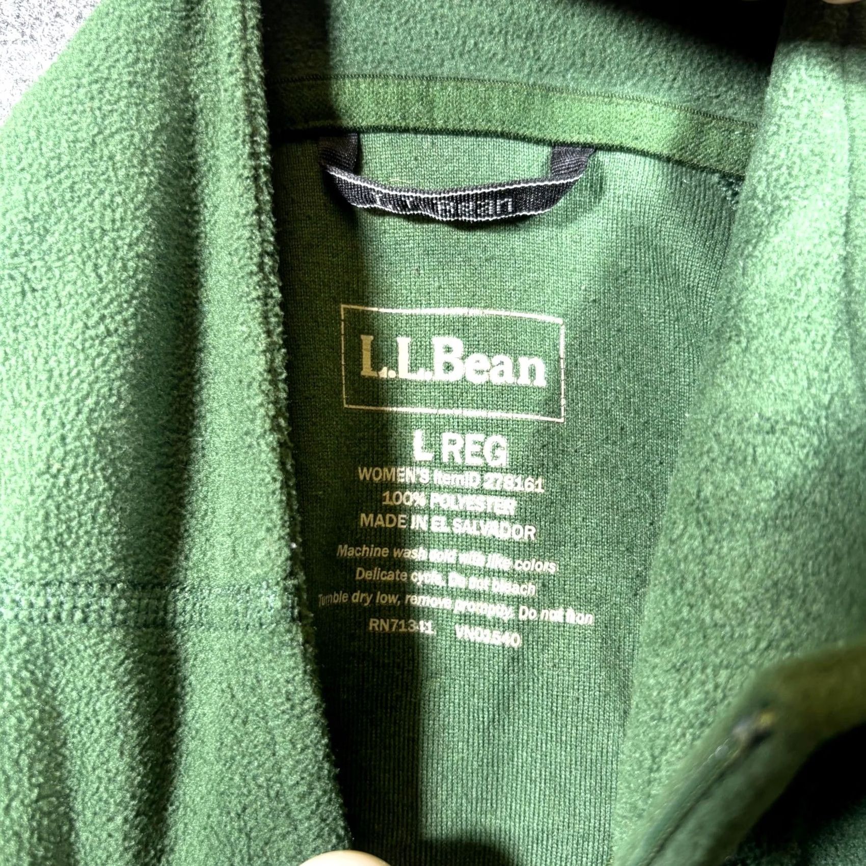 Vintage L.L.Bean Vest Men's L Green Fleece Full-Zip Outdoor, Golf, Hiking, Running & Jogging, Travel, Casual, Winter Size US L / EU 52-54 / 3 - 3 Thumbnail