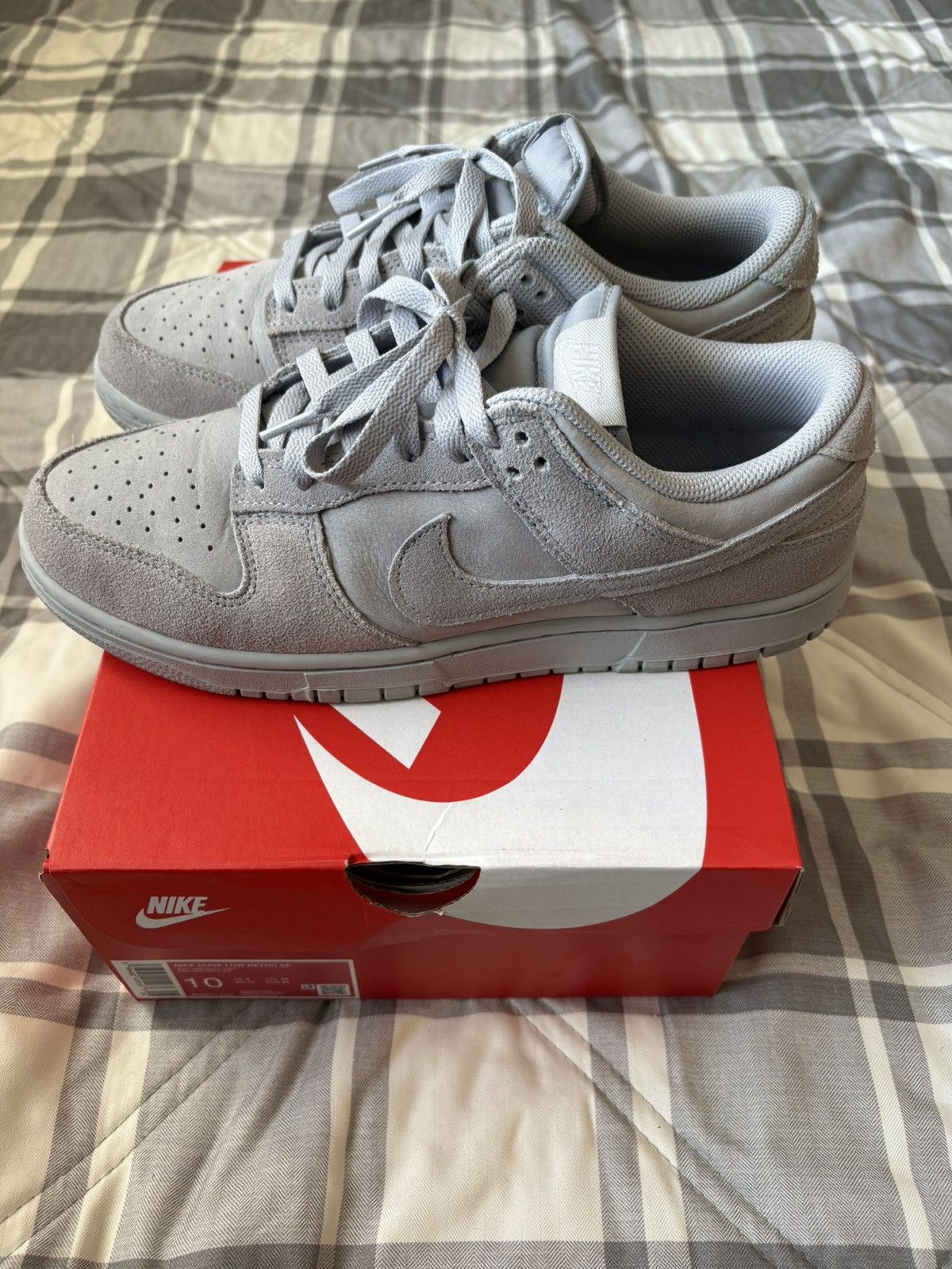 Nike Nike Dunk Low Grey Suede Size US 10 / EU 43 - 4 Thumbnail