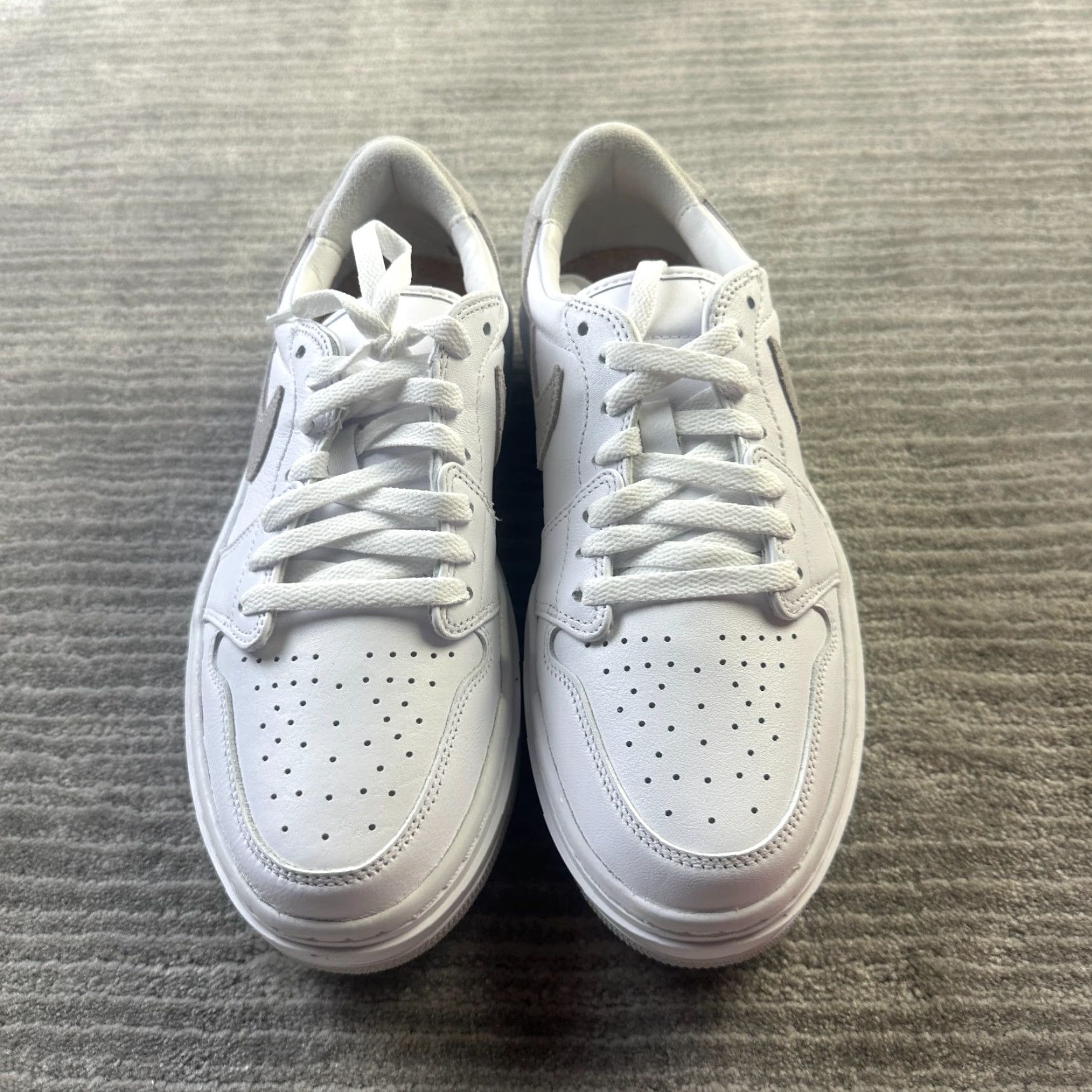 Jordan Brand Air Jordan Retro 1 Elevate Low Sneakers Womens 9.5 White DH7004-110 Sneakers White/Natural Grey Womens 2022 Leather Low Top Size US 7 / IT 37 - 4 Thumbnail