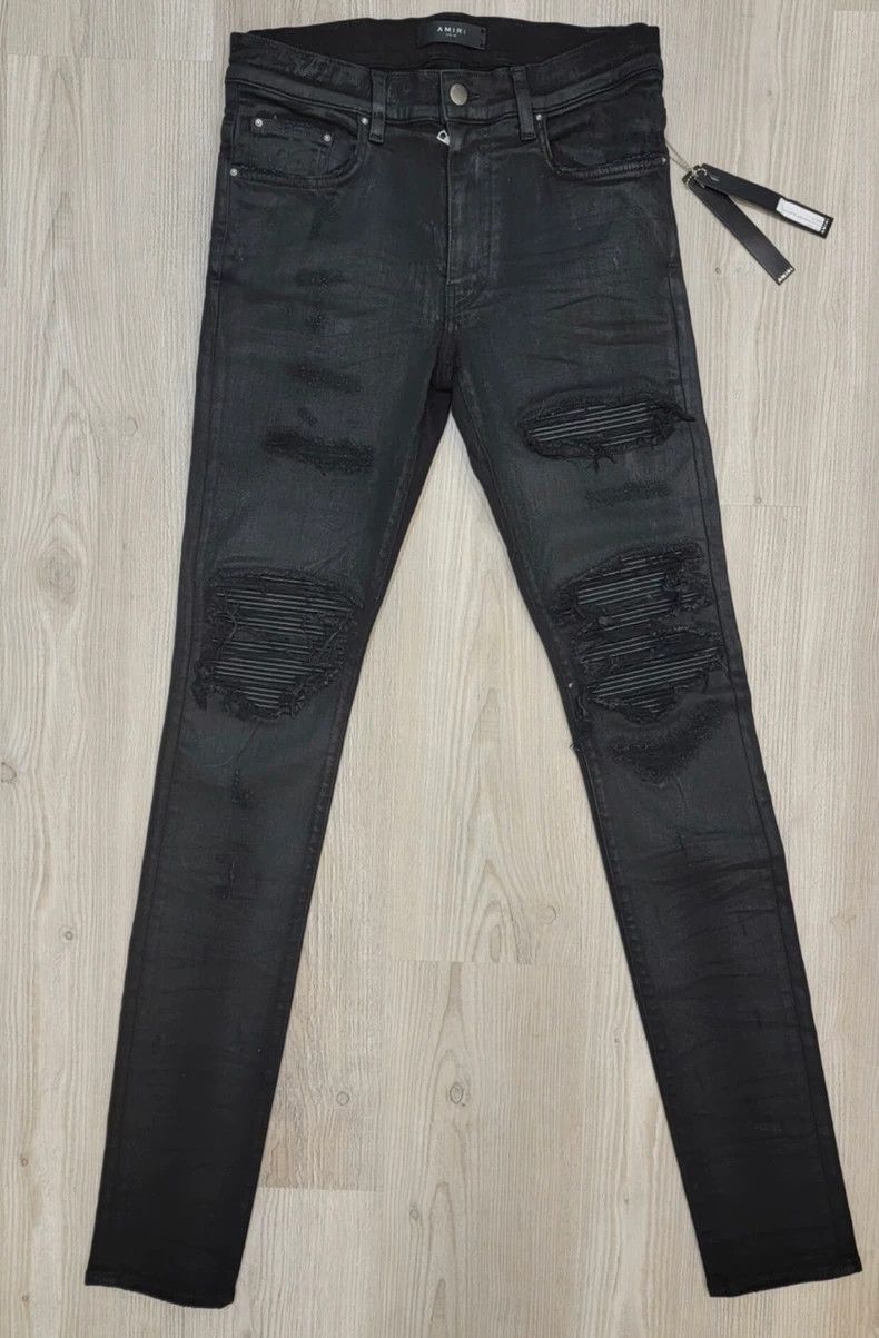 Amiri AMIRI 16 Season Waxed Black Jeans - dmc Size US 30 / EU 46 - 1 Thumbnail