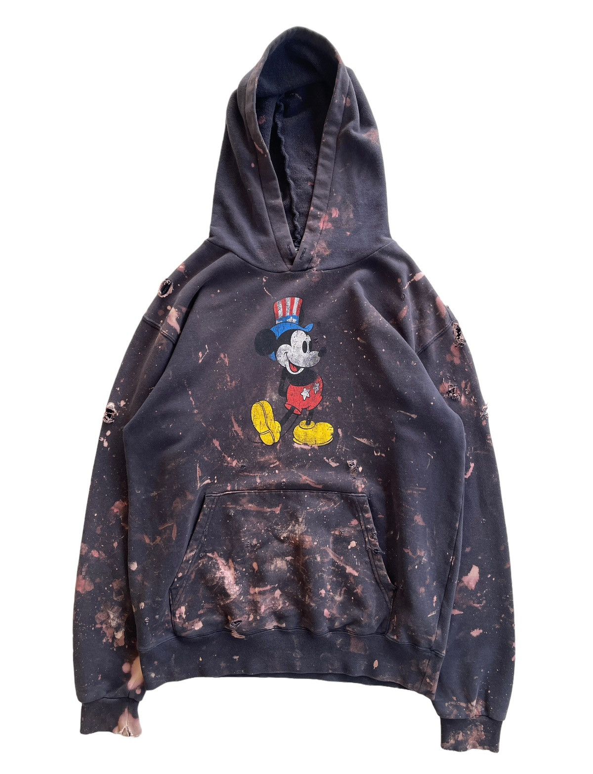 Disney Crazy Distressed Crewneck Hoodie Acid Wash Sweatshirt Size US M / EU 48-50 / 2 - 1 Thumbnail