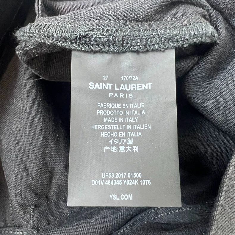 Saint Laurent Paris Saint Laurent Paris Cat beard pleated micro-brushed wax je Size US 27 - 6 Thumbnail