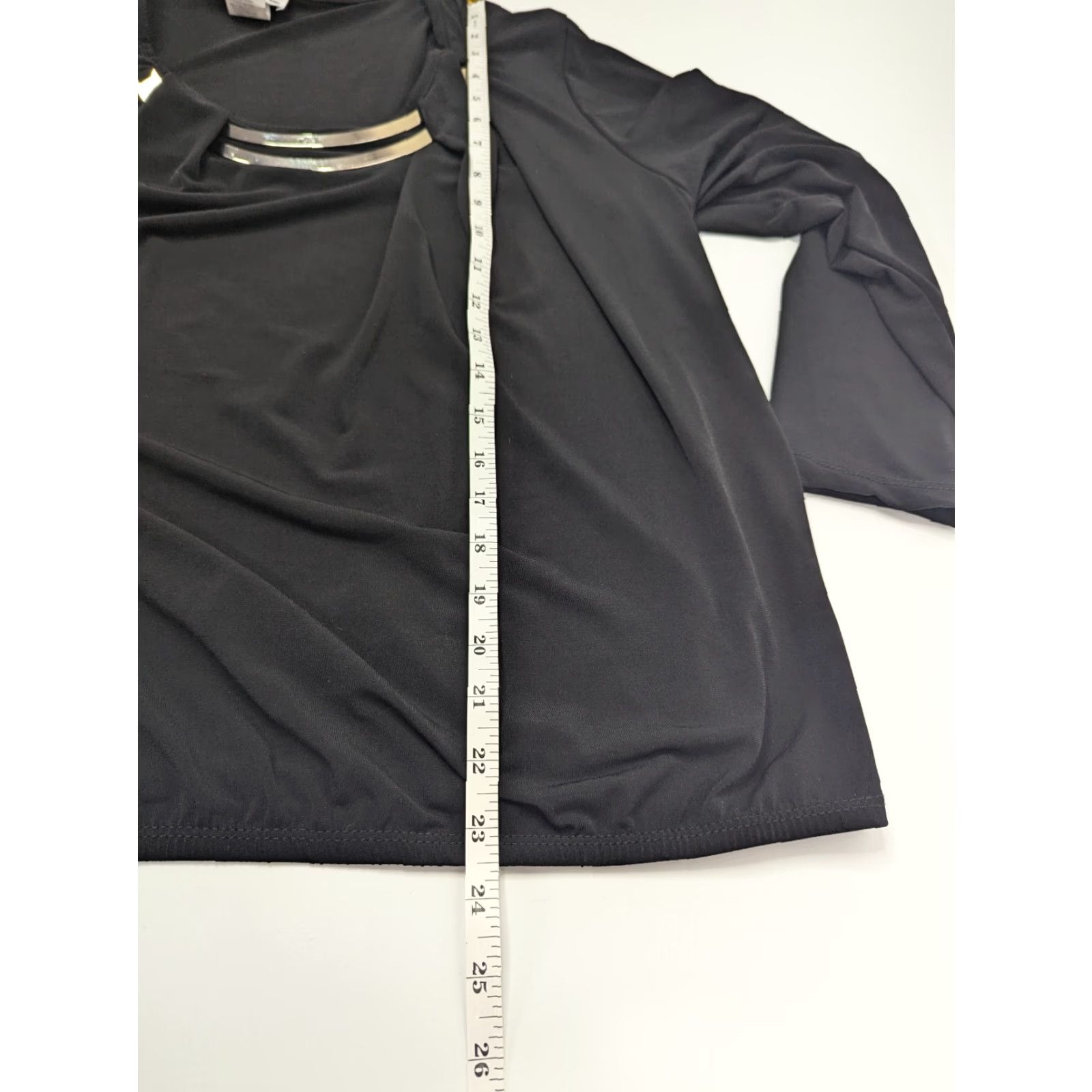 Vintage Anthony Richards Blouse Women’s LP Long Sleeve Black Metallic Ornamentation Petite Size PL Size L / US 10 / IT 46 - 4 Thumbnail