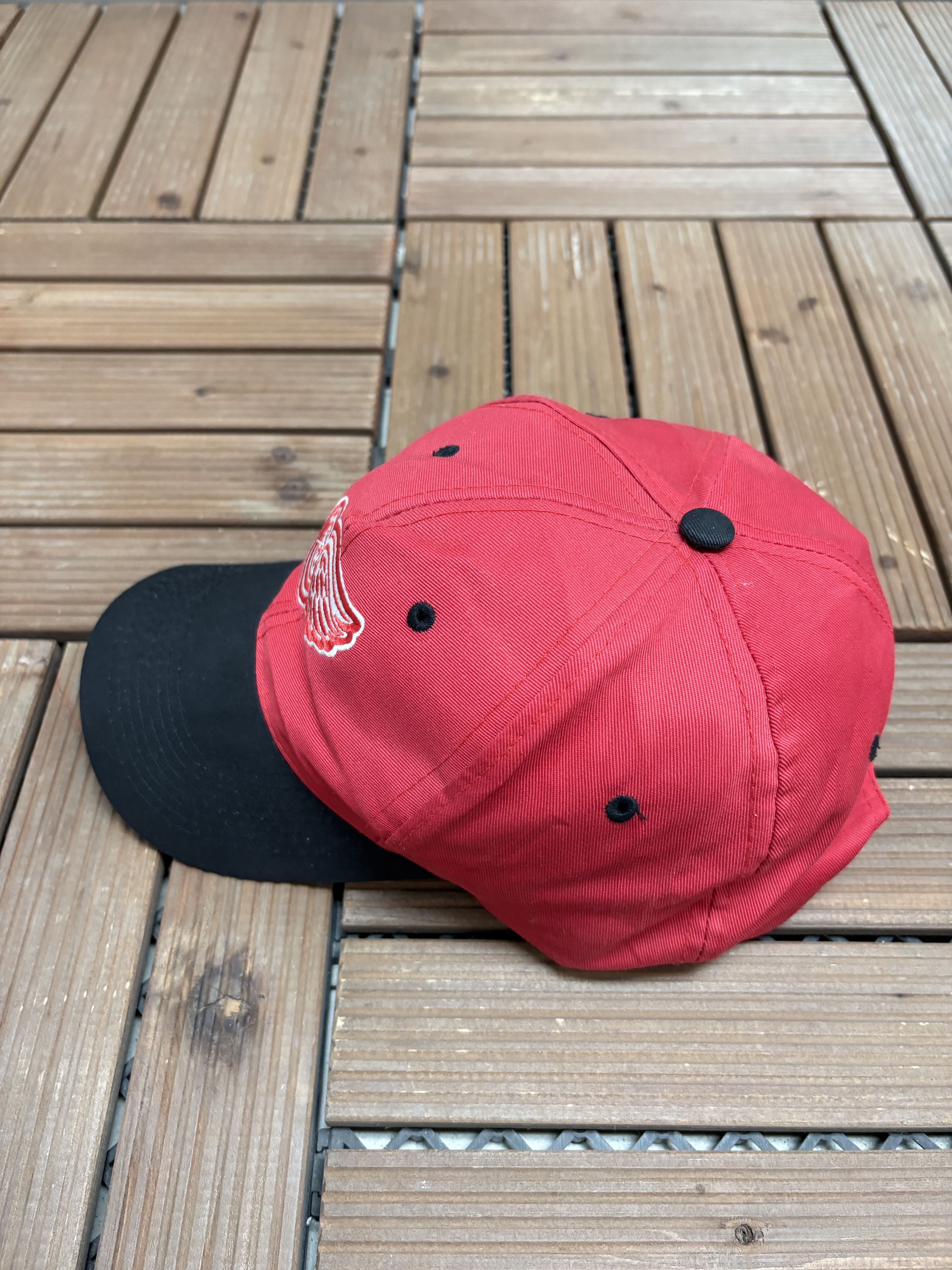 Logo Athletic Detroit Red Wings Vintage Snap Back Hat Cap Size ONE SIZE - 4 Thumbnail