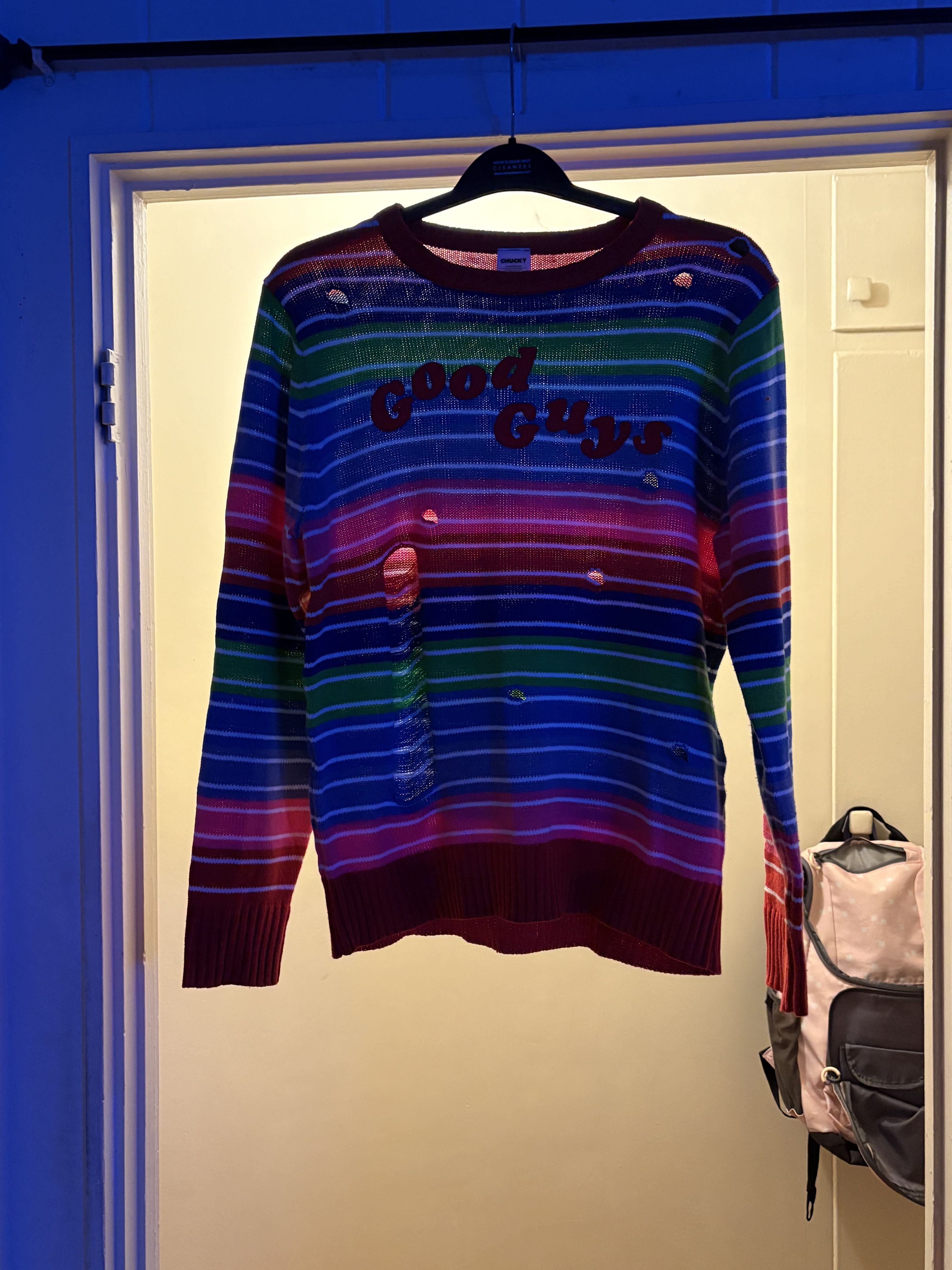 Universal Studios Chucky SPIRIT Adult Striped Multicolor Sweater Size US M / EU 48-50 / 2 - 1 Preview