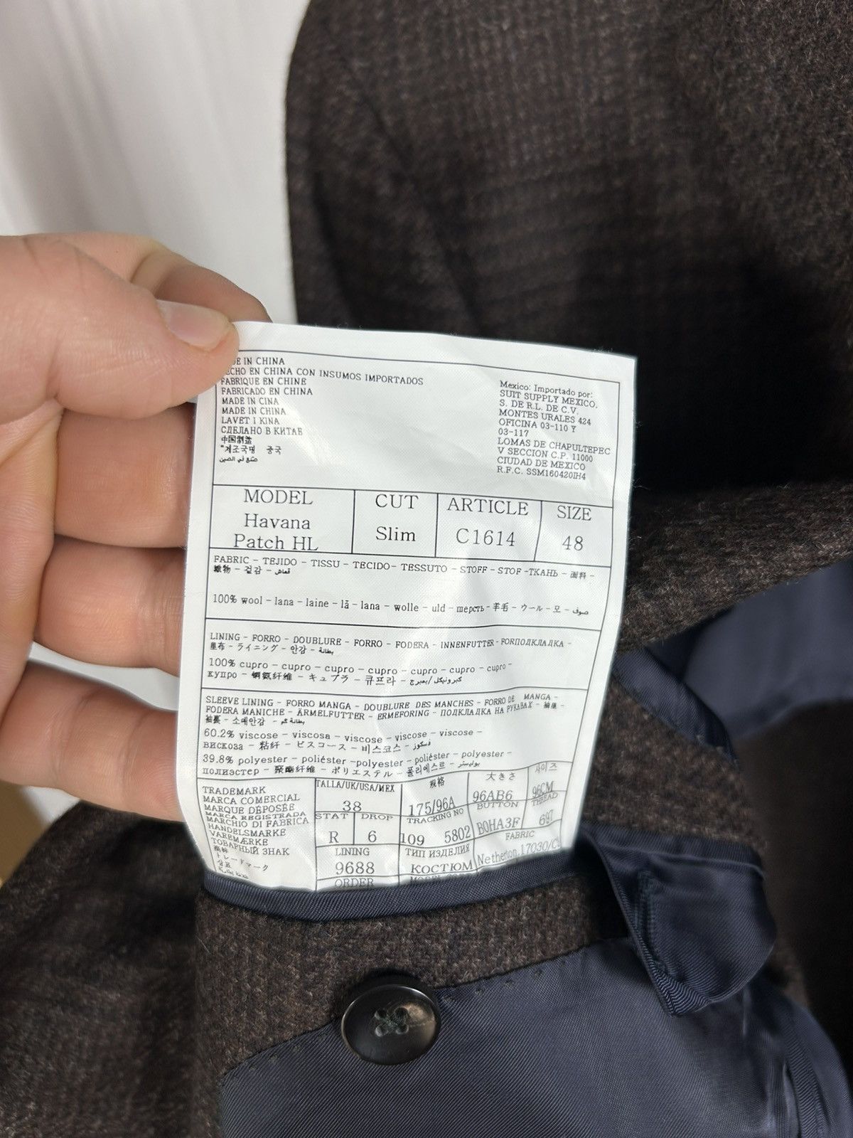 Suitsupply Suitsupply Havana Patch HL Slim Wool Blazer Jacket Size 48 Size 48S - 10 Thumbnail