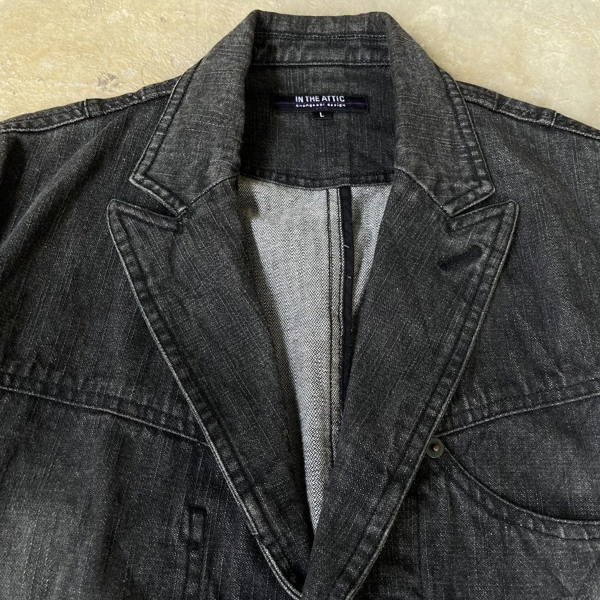 14th Addiction 🇯🇵VINTAGE IN THE ATTIC GOTHIC PUNK BLAZER DENIM COLLAR JACKET Size US S / EU 44-46 / 1 - 10 Thumbnail