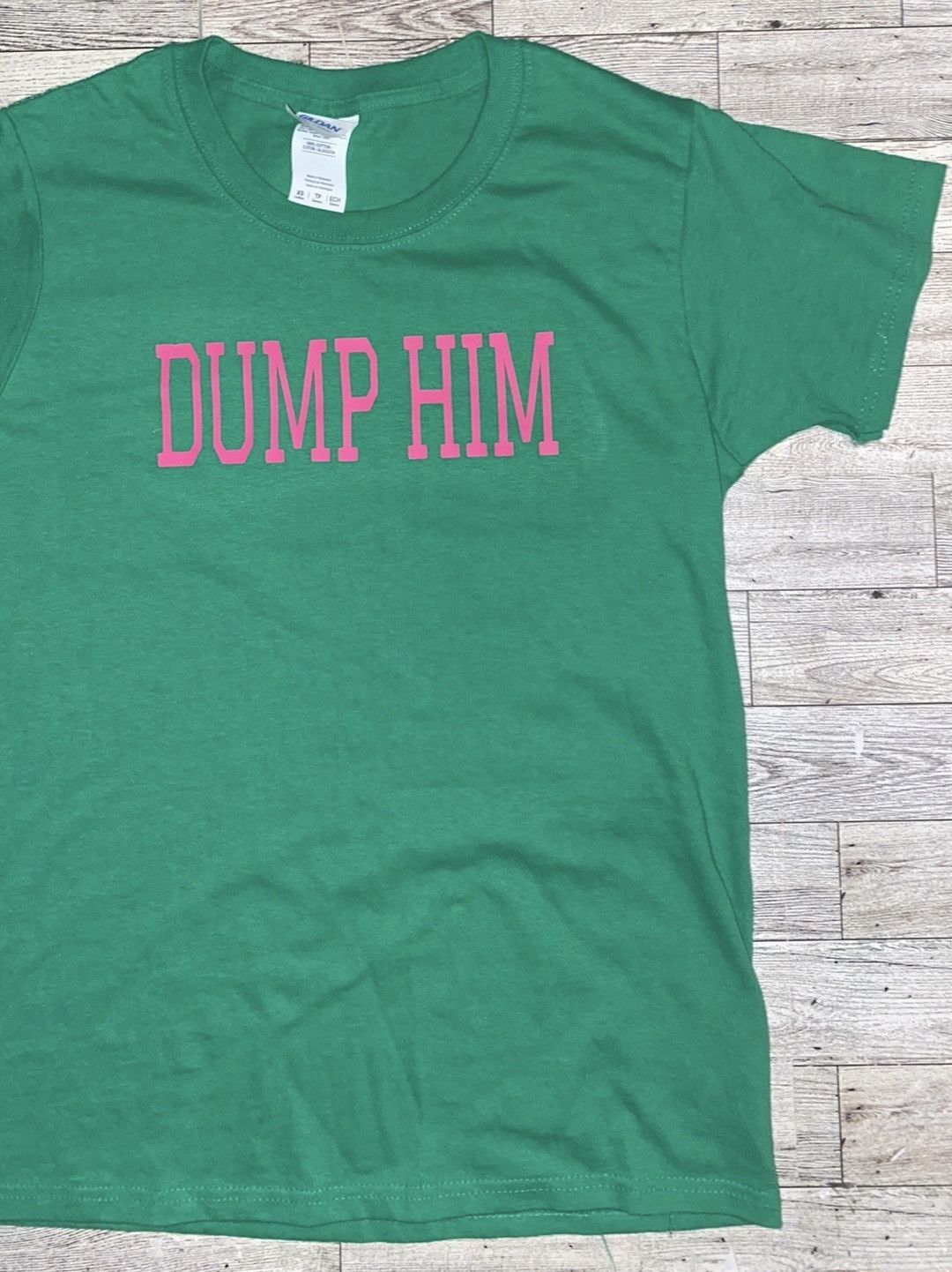 Other “Dump Him”, Kelly Green, Y2K Font Style Tee Size XS / US 0-2 / IT 36-38 - 5 Thumbnail