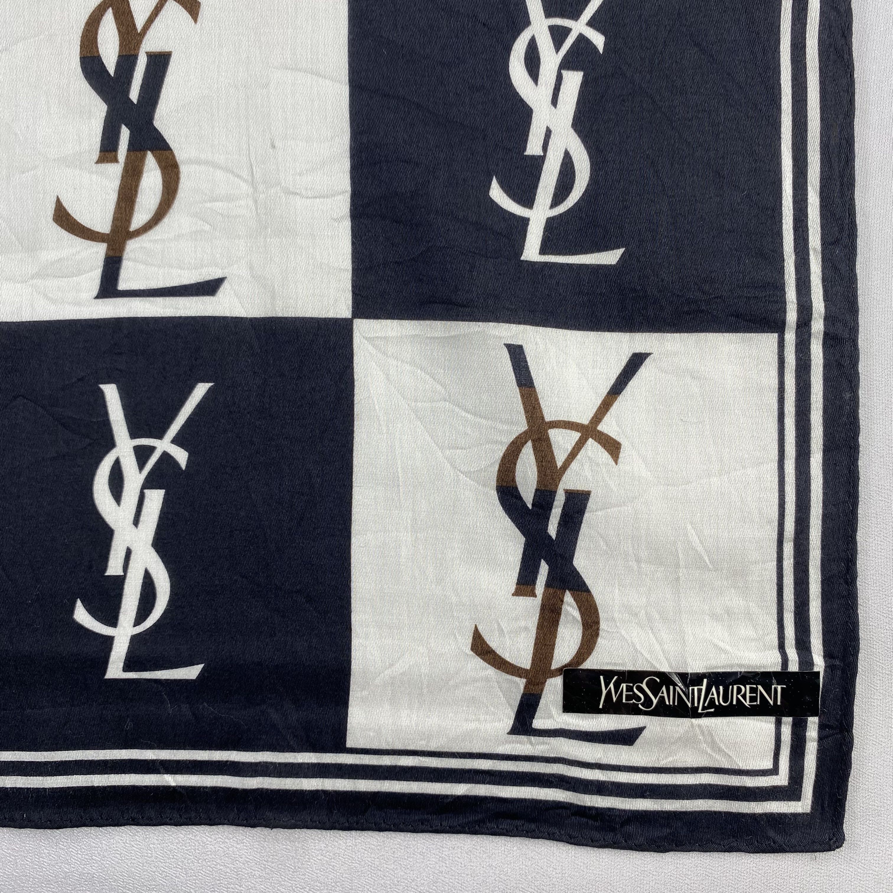 Vintage Yves Saint Laurent Handkerchief / Neckerchief-P1457 Size ONE SIZE - 3 Thumbnail