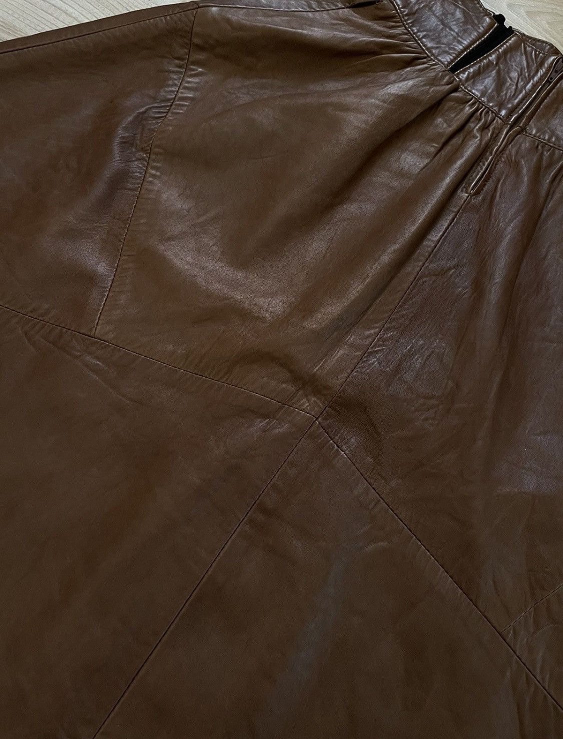 Other Y2K Brown Leather Maxi Skirt Size 26" / US 2 / IT 38 - 3 Thumbnail