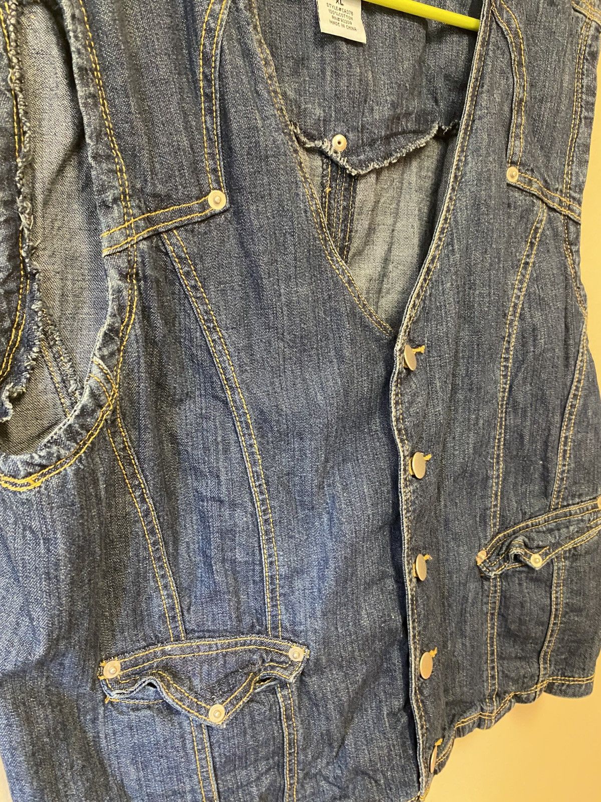 Vintage International Male Denim Vest Size US XL / EU 56 / 4 - 9 Thumbnail