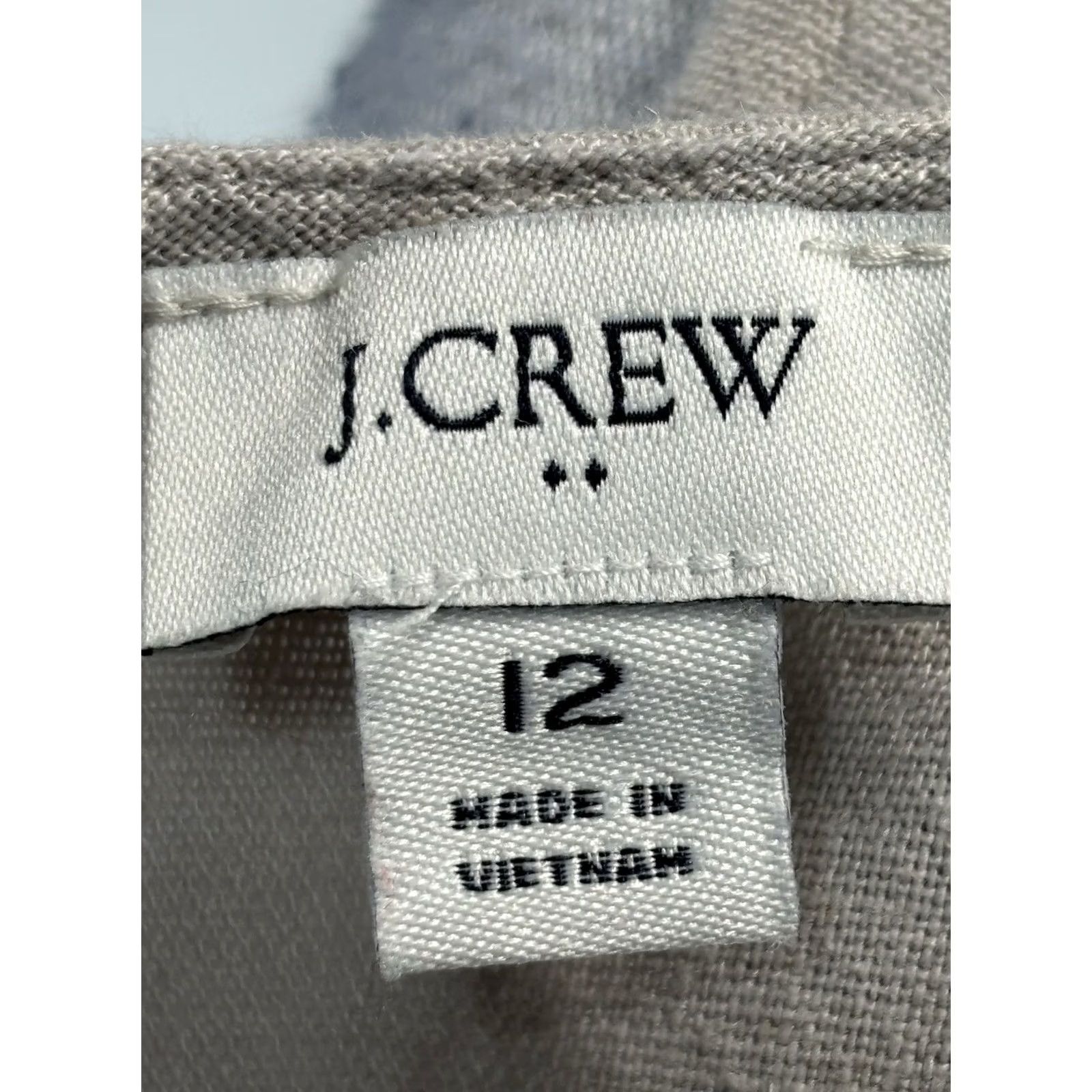 J.Crew J Crew Shift Dress Women’s 12 Tan Linen Blend Pockets Lagenlook Minimalist Size XL / US 12-14 / IT 48-50 - 6 Thumbnail