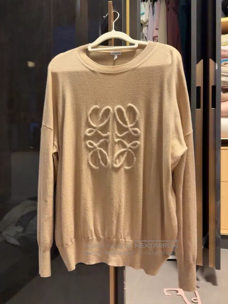 Loewe Loewe Brown Big Logo Wool Knit Sweater Size M / US 6-8 / IT 42-44 - 1 Thumbnail