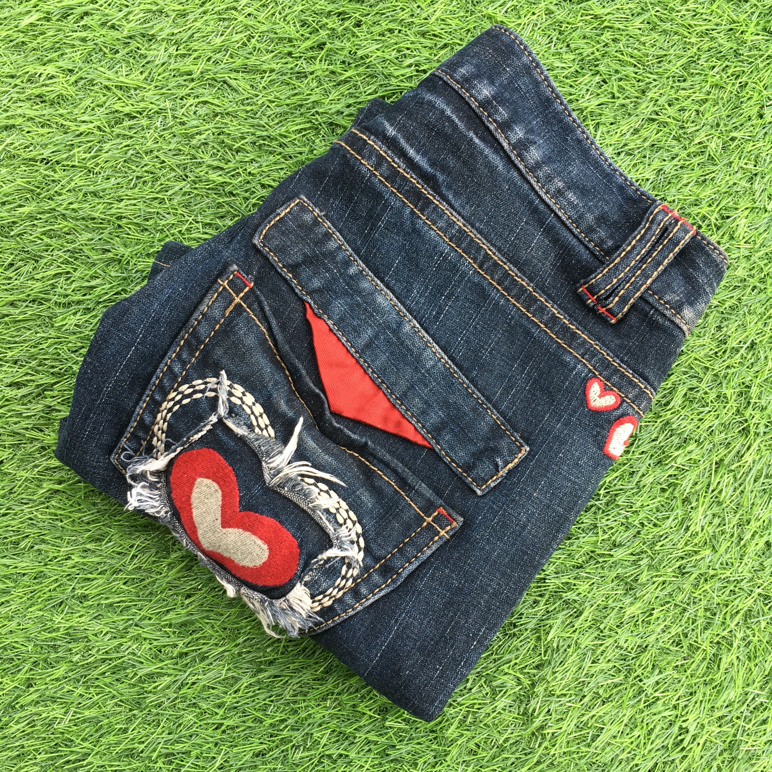Japanese Brand Love Low Rise Kick Flare Bootcut Jeans D-1200 Size 25" / US 0 / IT 36 - 9 Thumbnail