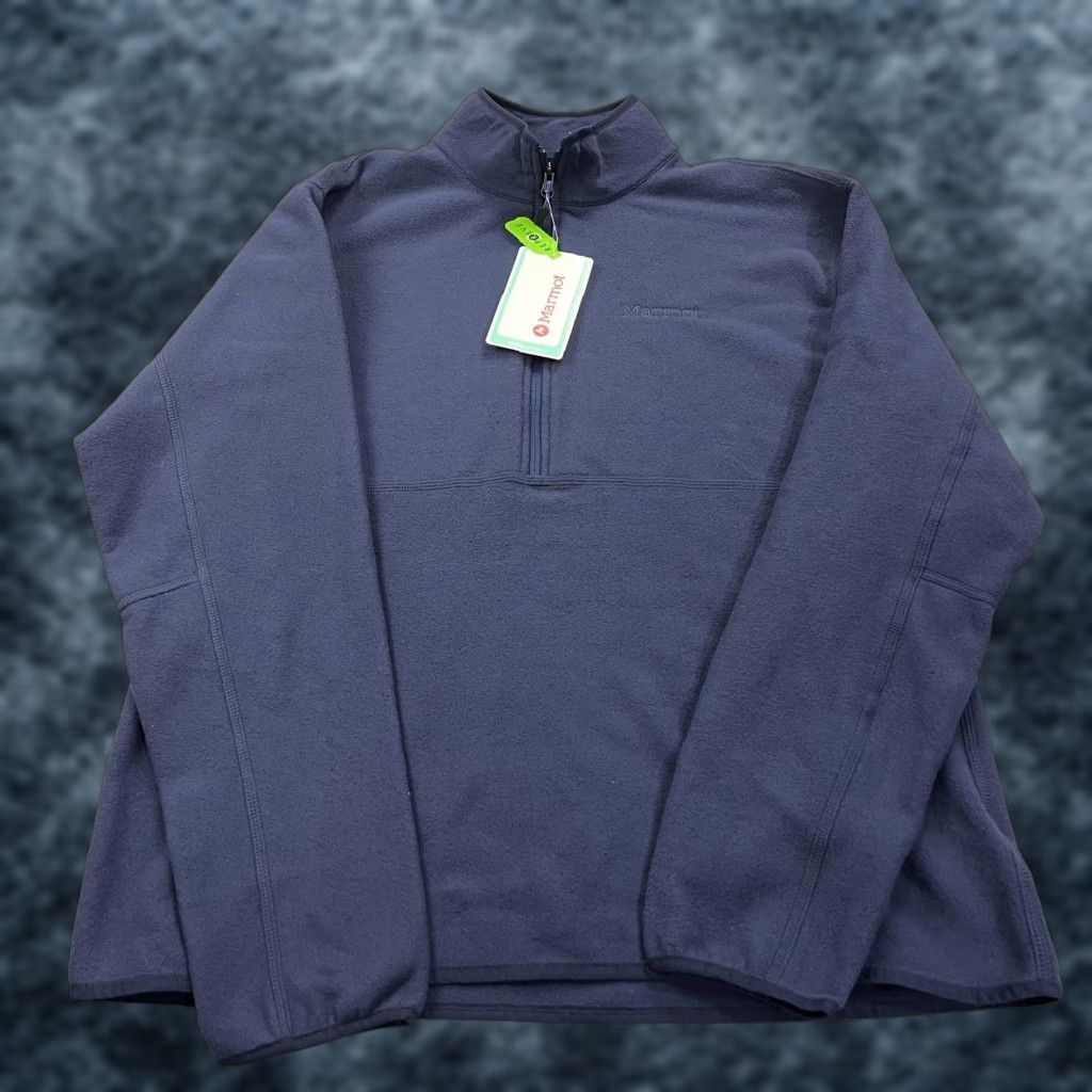 Marmot Marmot Rocklin 1/2 Zip Pullover Mens XL Blue Mock Neck Fleece NWT Hiking Casual Tour Activewear Size US XL / EU 56 / 4 - 1 Thumbnail