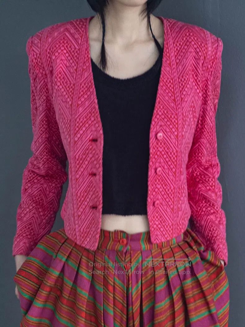Kenzo Kenzo Pink embossed embroidery jacket Size M / US 6-8 / IT 42-44 - 5 Thumbnail