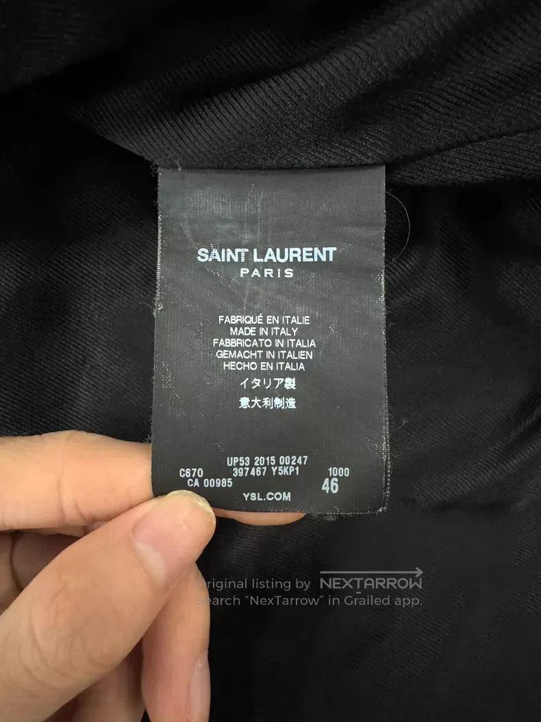 Saint Laurent Paris Saint Laurent Paris Double Pocket Sheepskin Lapel Slim Jac Size US S / EU 44-46 / 1 - 6 Thumbnail