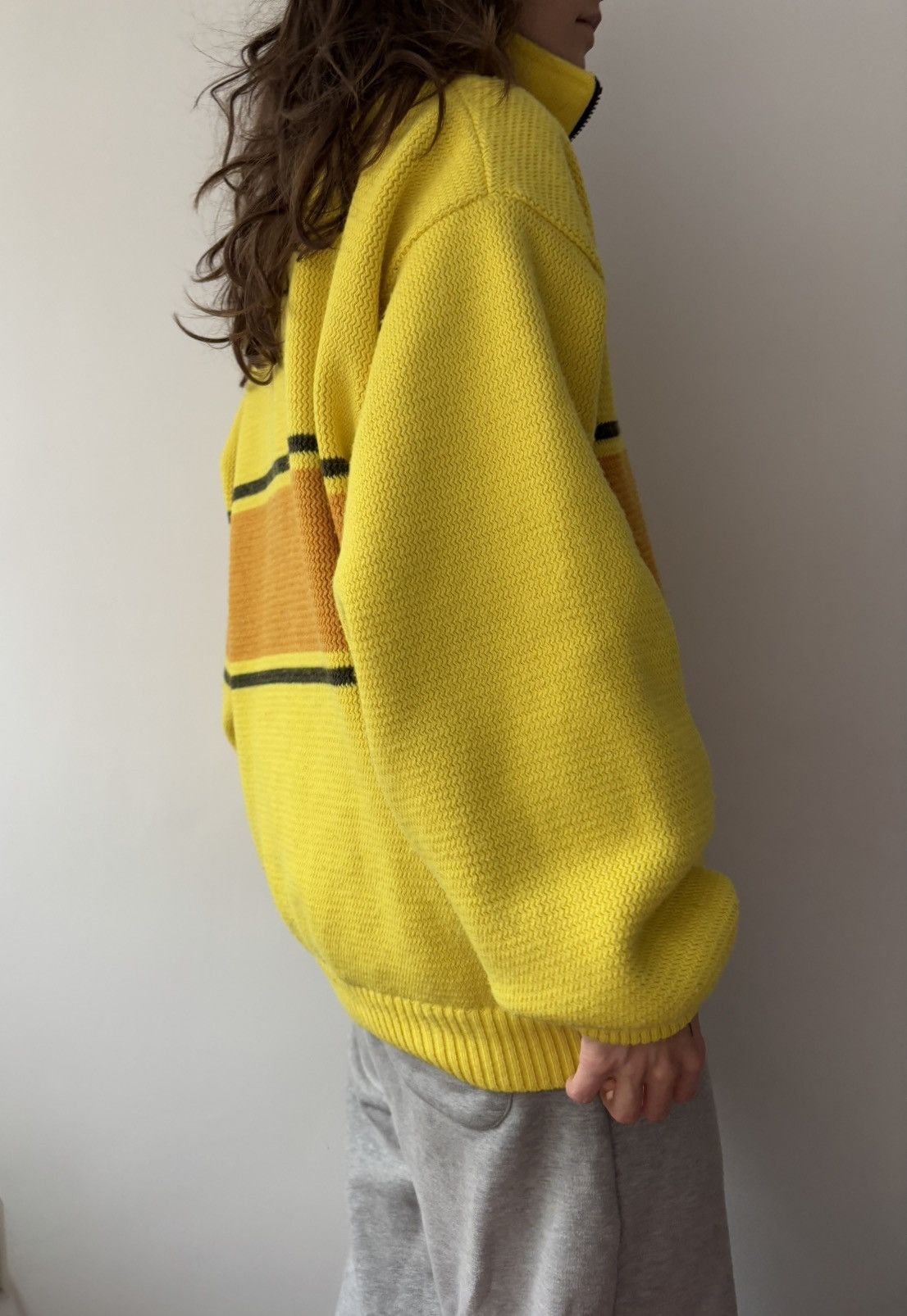 Japanese Brand 90s Rossignol yellow ski jumper with quarter zip France Size US M / EU 48-50 / 2 - 5 Thumbnail