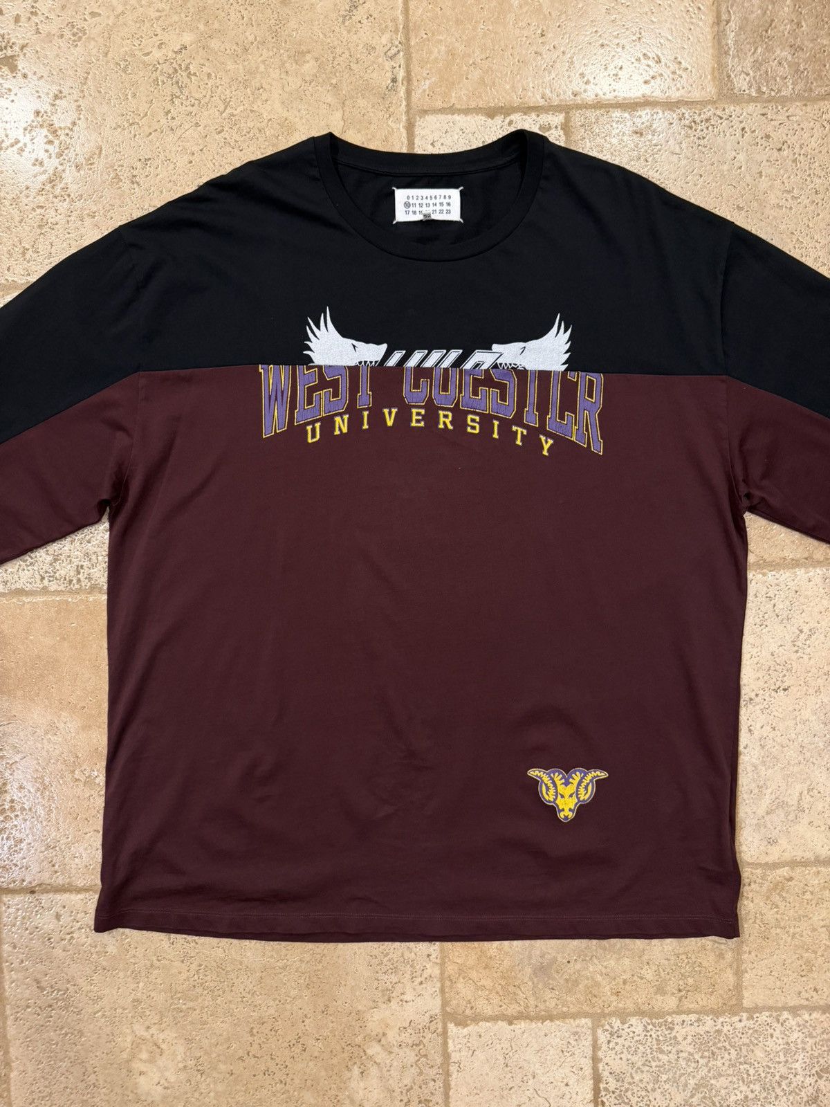 Maison Margiela Maison Margiela AW17 University West Chester Split T-Shirt Size US XL / EU 56 / 4 - 4 Thumbnail