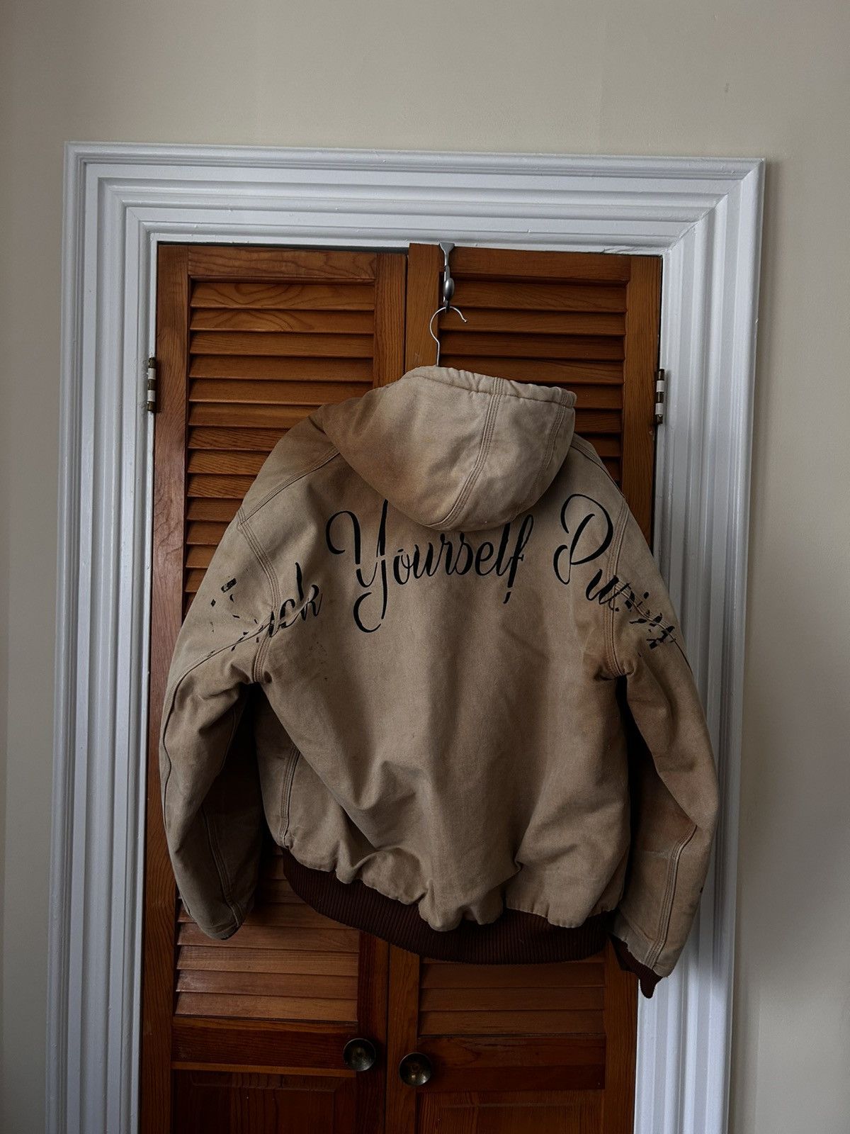 Carhartt Carhartt jacket “FUCK YOURSELF PUSSY” Size US L / EU 52-54 / 3 - 1 Thumbnail