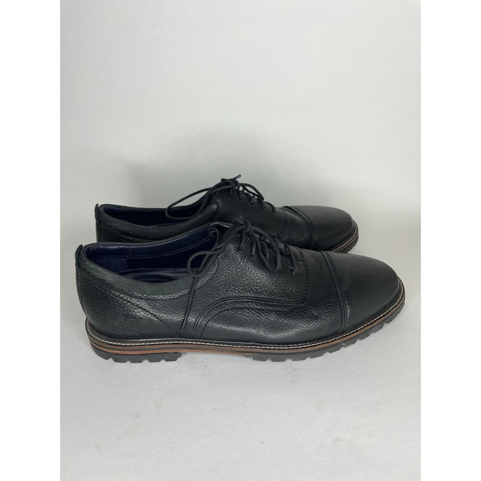 Cole Haan Cole Haan Black Leather Cap Toe Lace Up Casual Oxfords Shoes Size US 8 / EU 41 - 10 Thumbnail
