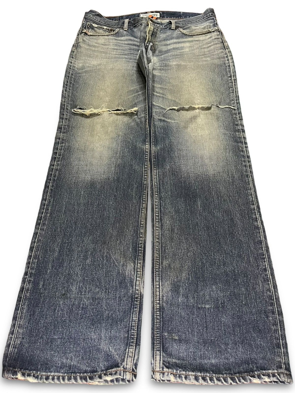 Levi's Vintage Levis 502 Classic Faded Wash Distressed Baggy Jeans Size US 37 - 1 Thumbnail
