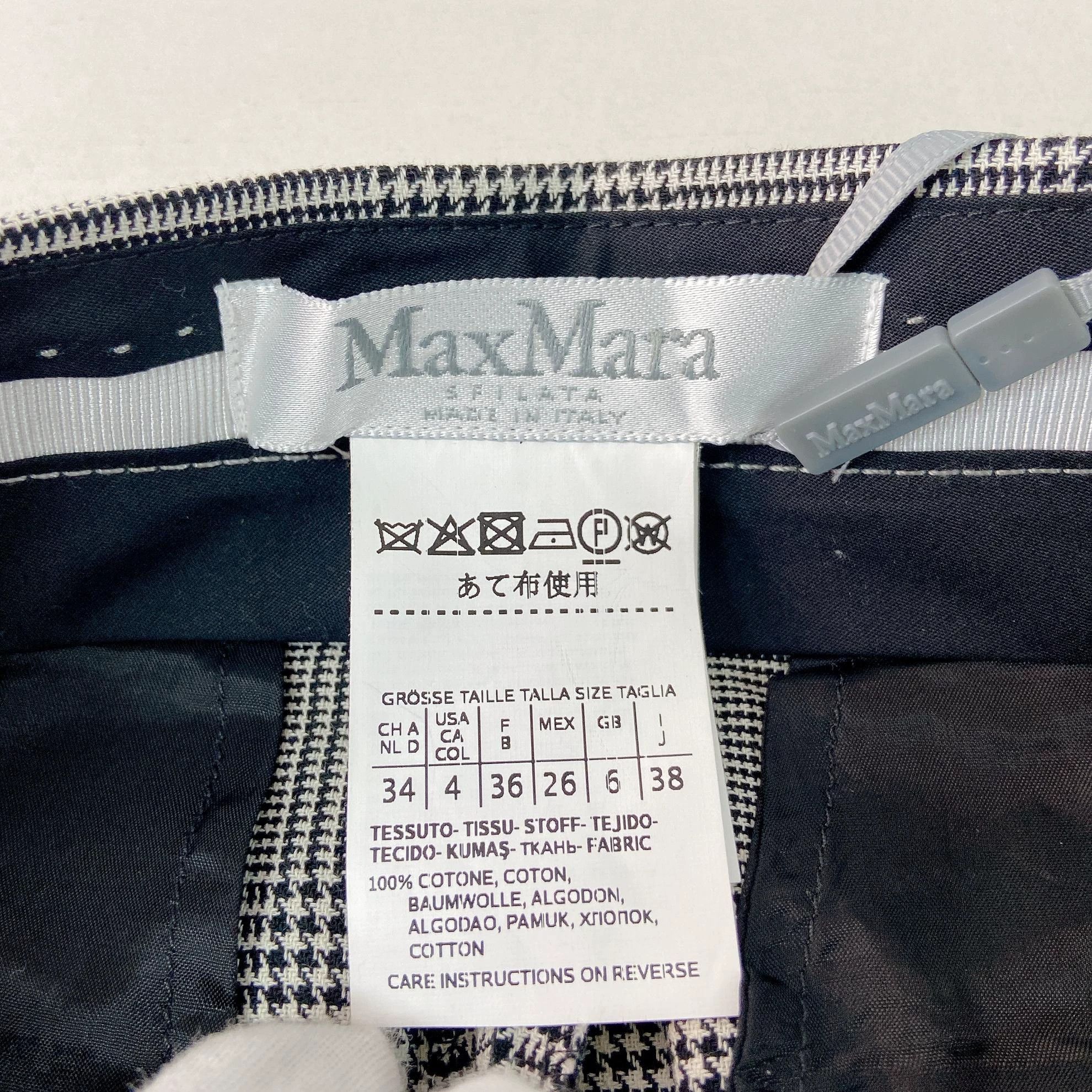Max Mara Maxmara Gray Check Shorts F36 Size 25" / US 0 / IT 36 - 7 Thumbnail