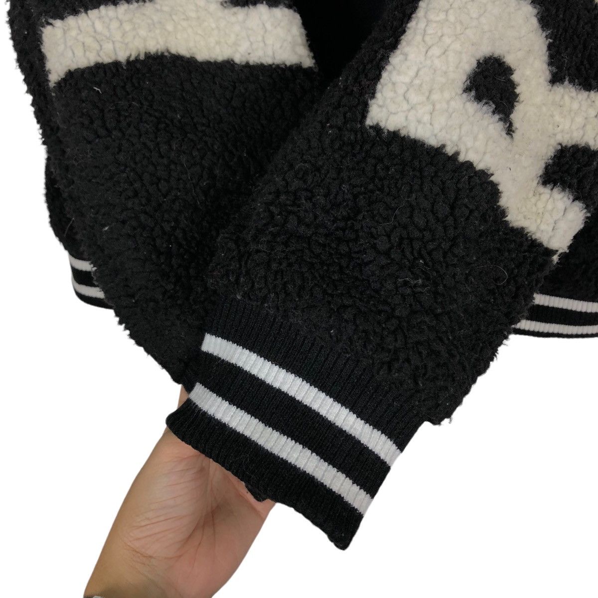 Hysteric Glamour 🔥Bomber Jacket Fleece Sherpa Ragout Spell Put Big Logo Size US L / EU 52-54 / 3 - 12 Thumbnail
