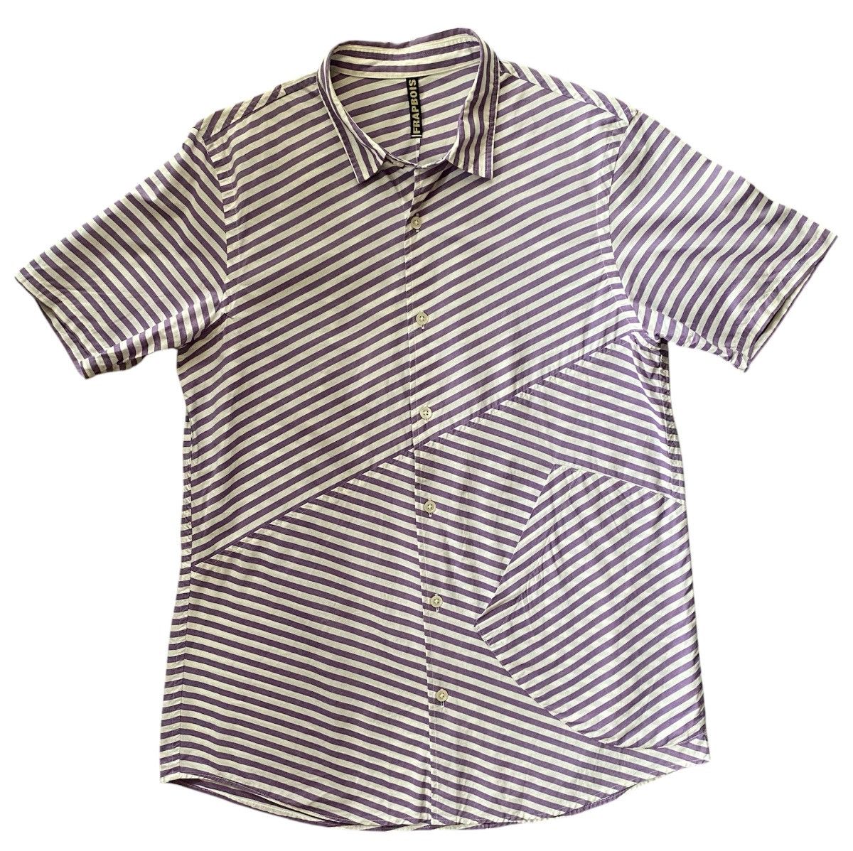 Frapbois × Issey Miyake Issey Miyake Frapbois Striped Hybrid Shirt Size US M / EU 48-50 / 2 - 1 Thumbnail