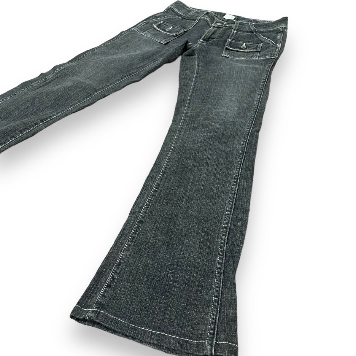 20471120 × Hysteric Glamour × Japanese Brand 🇯🇵 VINTAGE BRAPPERS BUSH FLARE PANTS Size 28" / US 6 / IT 42 - 5 Thumbnail
