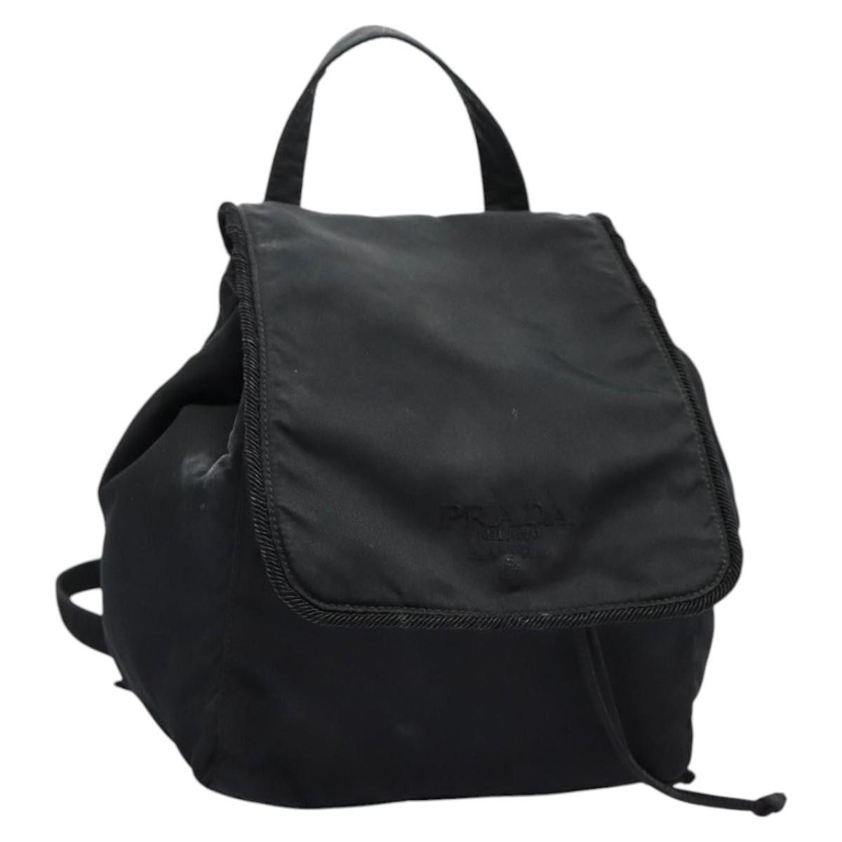Prada Tessuto Black Synthetic Backpack Bag (Pre-Owned) Size ONE SIZE - 1 Thumbnail