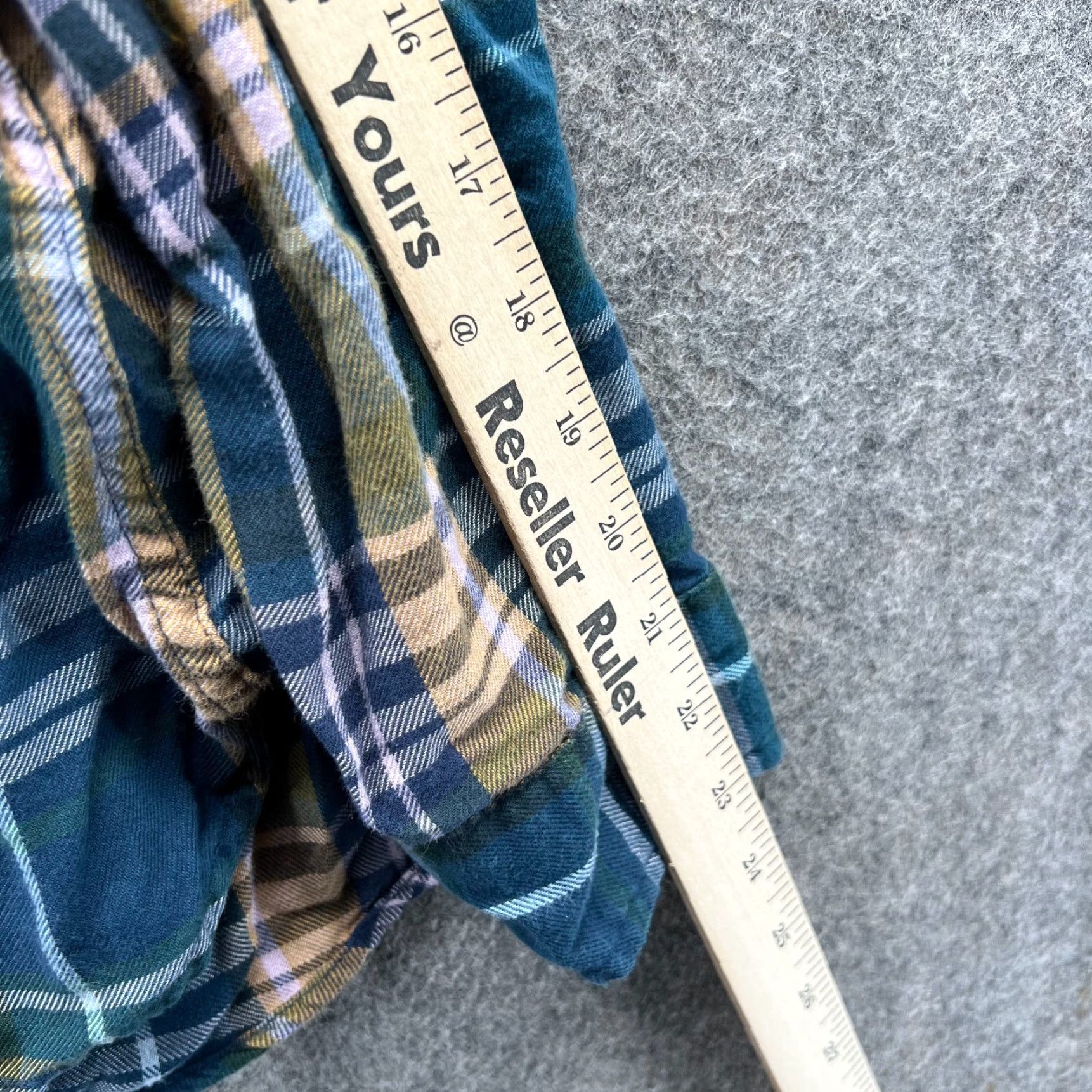 Vintage VINTAGE LL Bean Women Button-Up Plaid Shirt 1X Plus Blue Yellow Flannel 100% Cotton Dress Size XL / US 12-14 / IT 48-50 - 6 Thumbnail