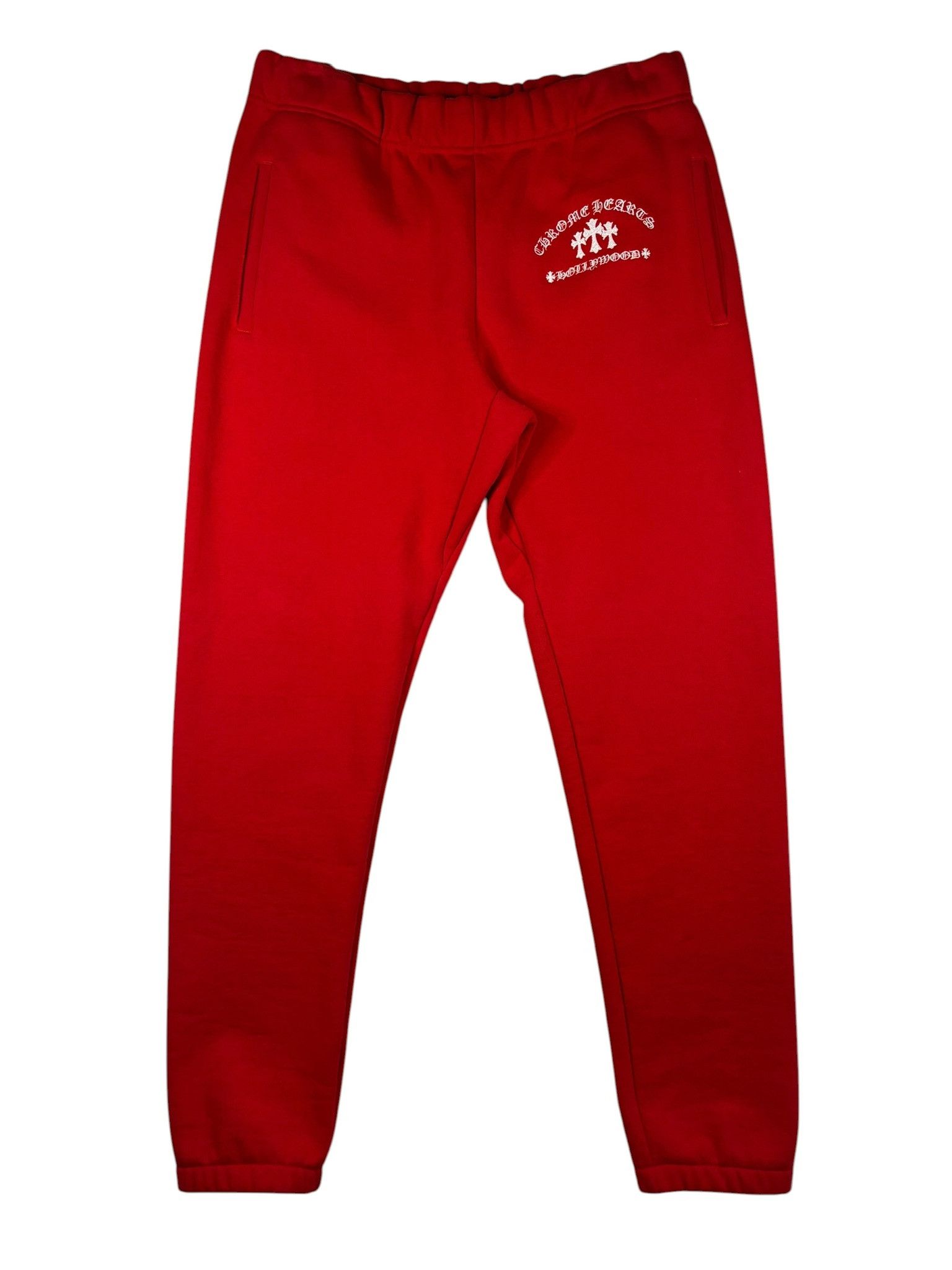 Chrome Hearts Chrome Hearts Red/White Triple Cross Embroidered Sweatpants Size US 36 / EU 52 - 1 Thumbnail