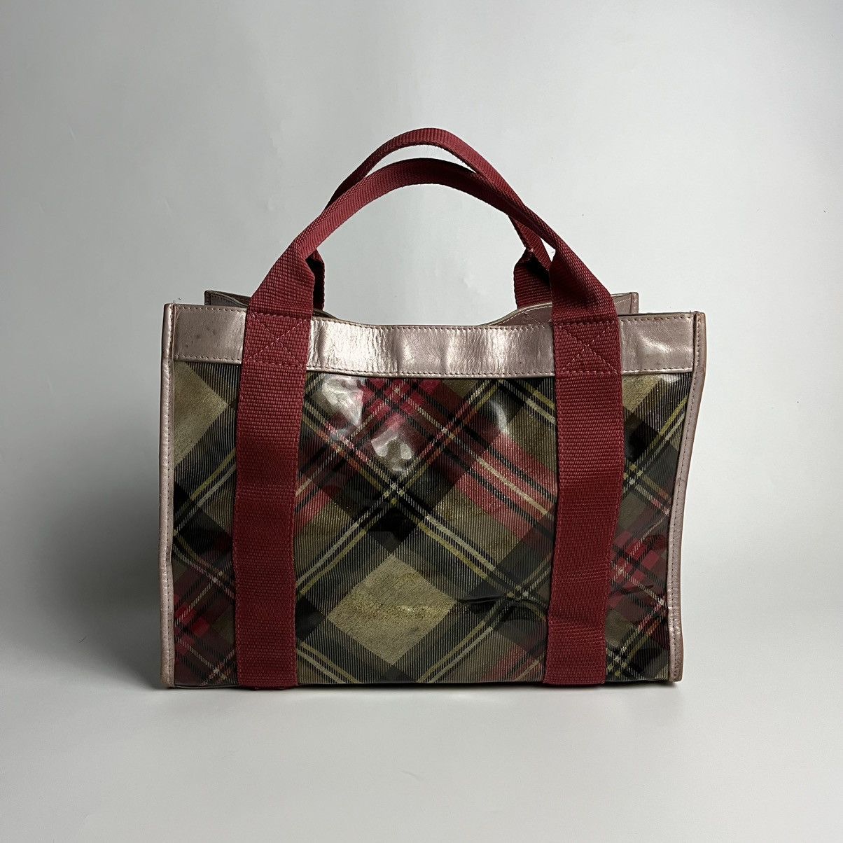 Vivienne Westwood Vivienne Westwood PVC Plastic Tartan Tote Bag with Pouch Size ONE SIZE - 5 Thumbnail