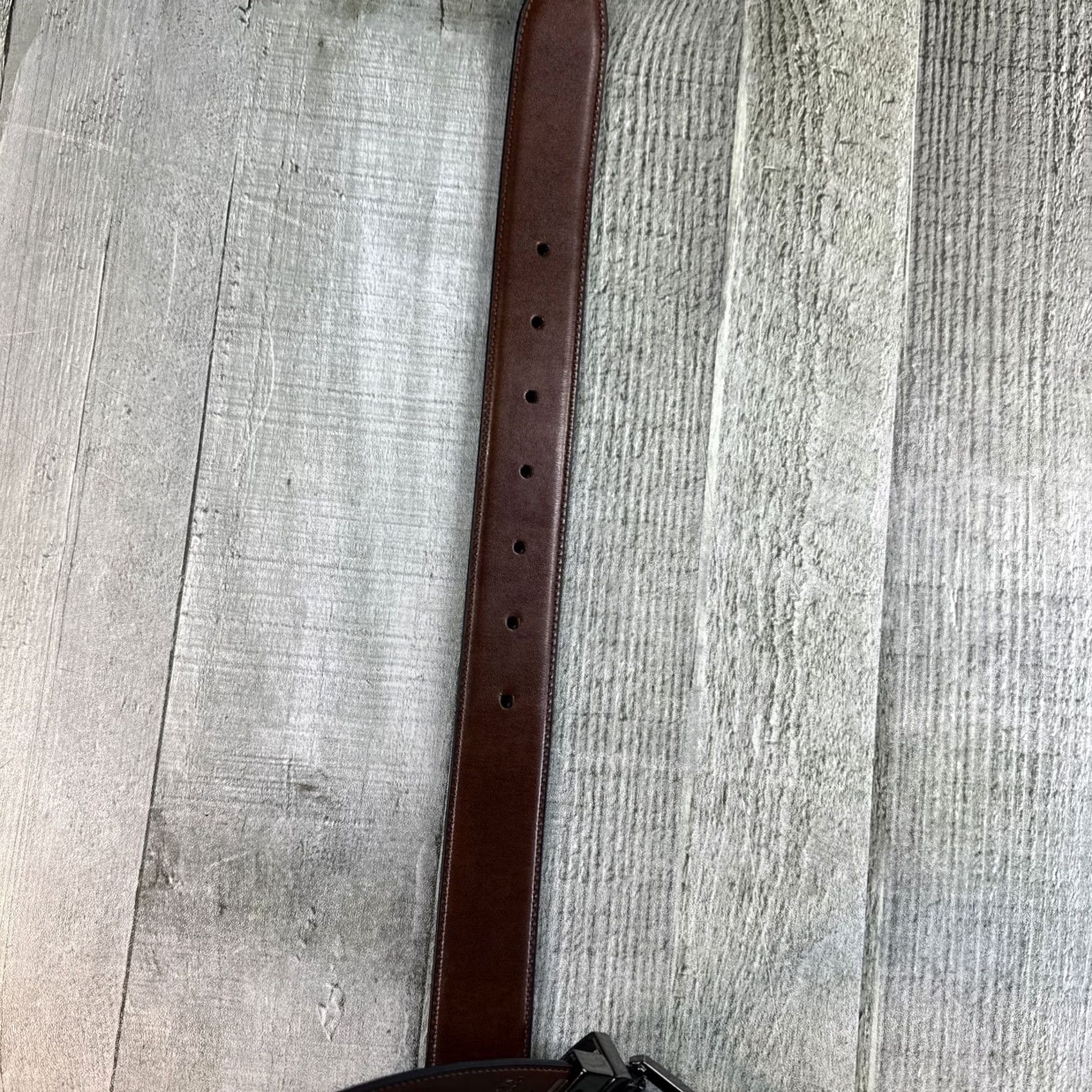 Perry Ellis Perry Ellis Leather Reversible Belt 32/80 Black-Brown Mens Belt Regular Size Size 32 - 8 Thumbnail