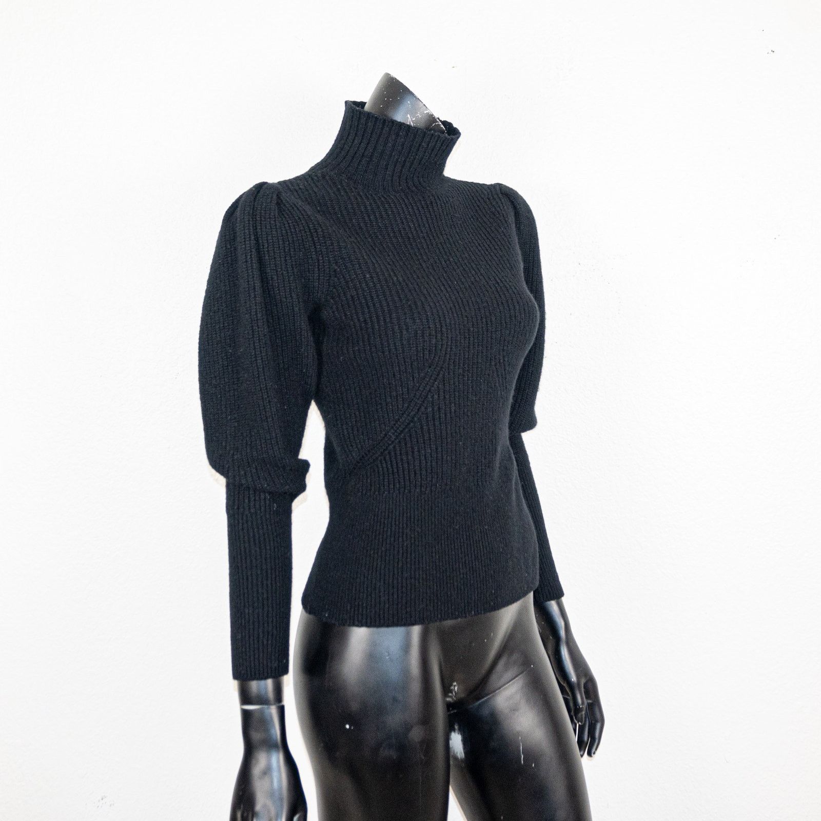 Frame FRAME Wool & Cashmere Puff Sleeve Turtleneck Sweater Size S / US 4 / IT 40 - 6 Thumbnail