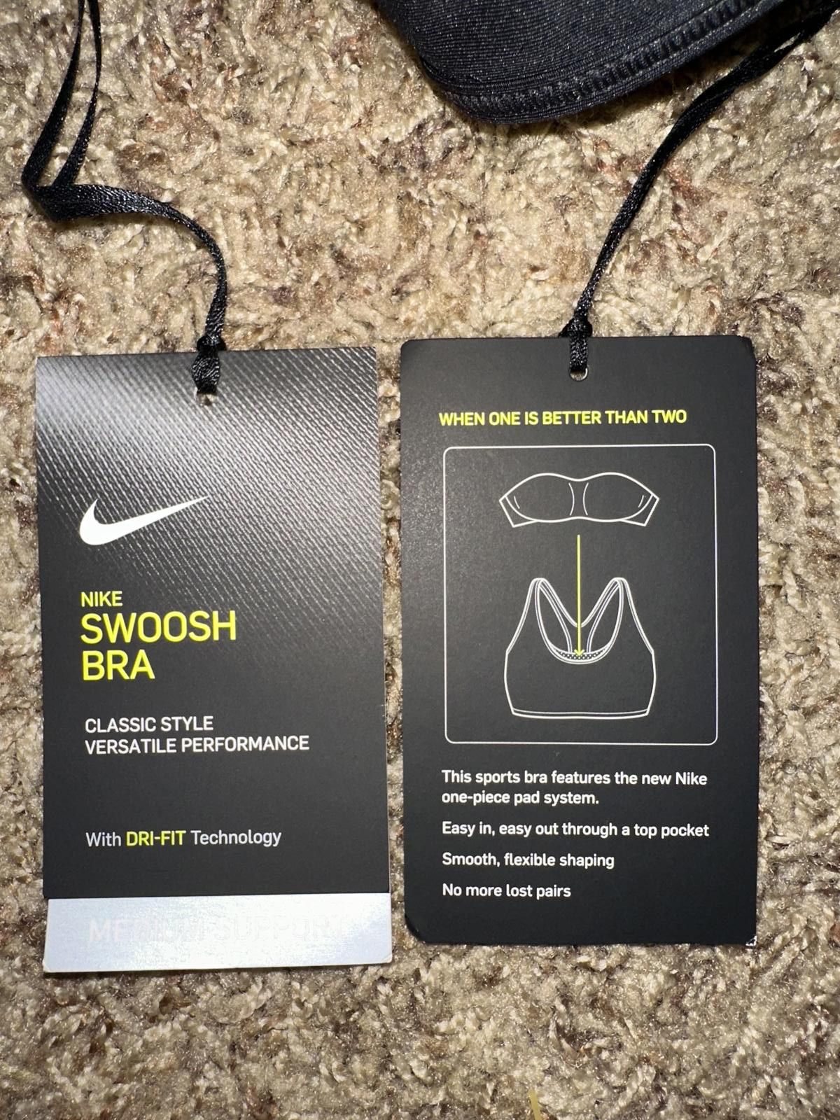 Nike Nike Swoosh Women's Medium-Support 1-Piece Pad Sports Bra Medium Size ONE SIZE - 6 Thumbnail