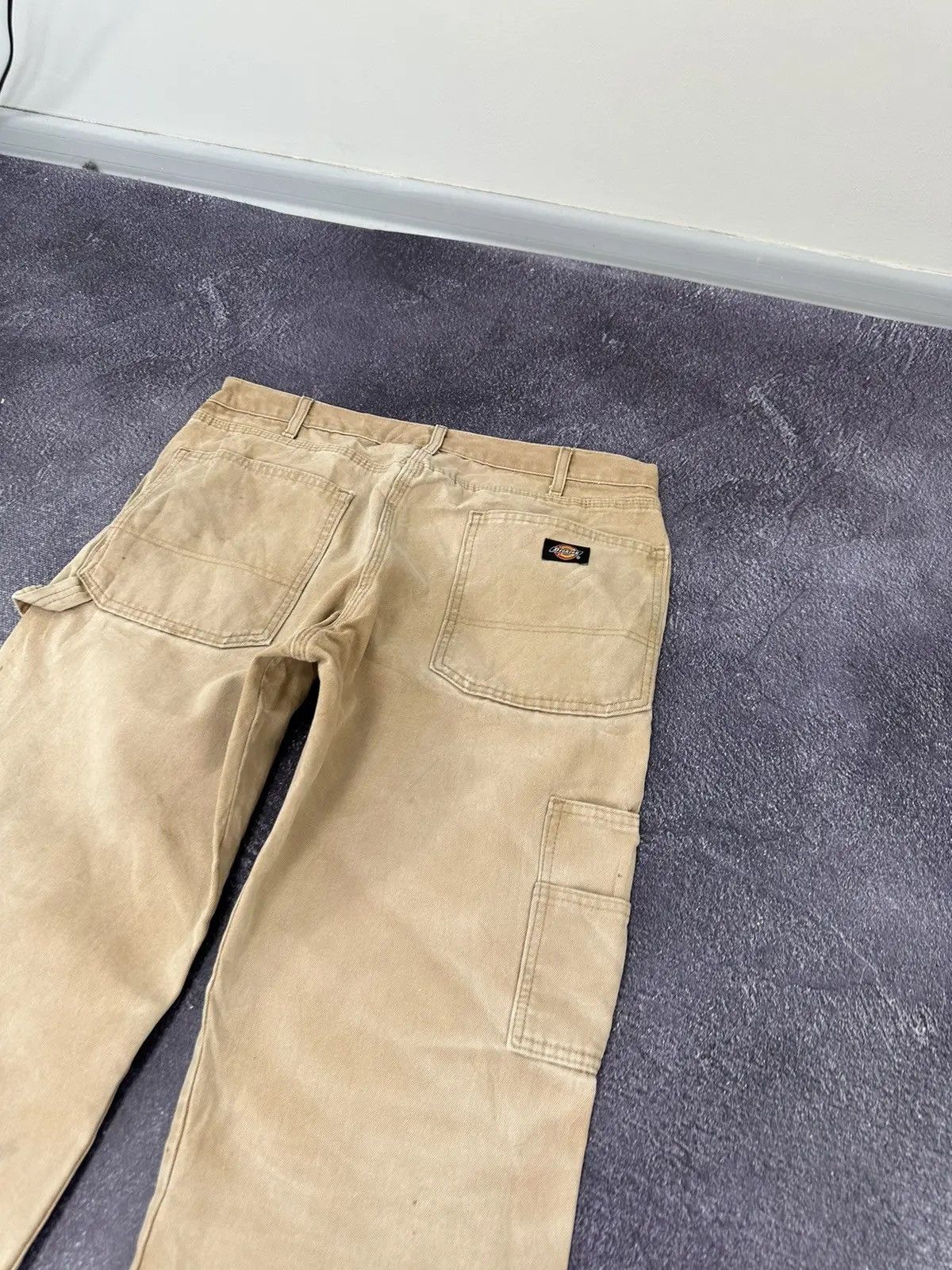 Dickies × Vintage Vintage Dickies Faded Cream Denim Work Hype Baggy Pants Size US 34 / EU 50 - 5 Thumbnail