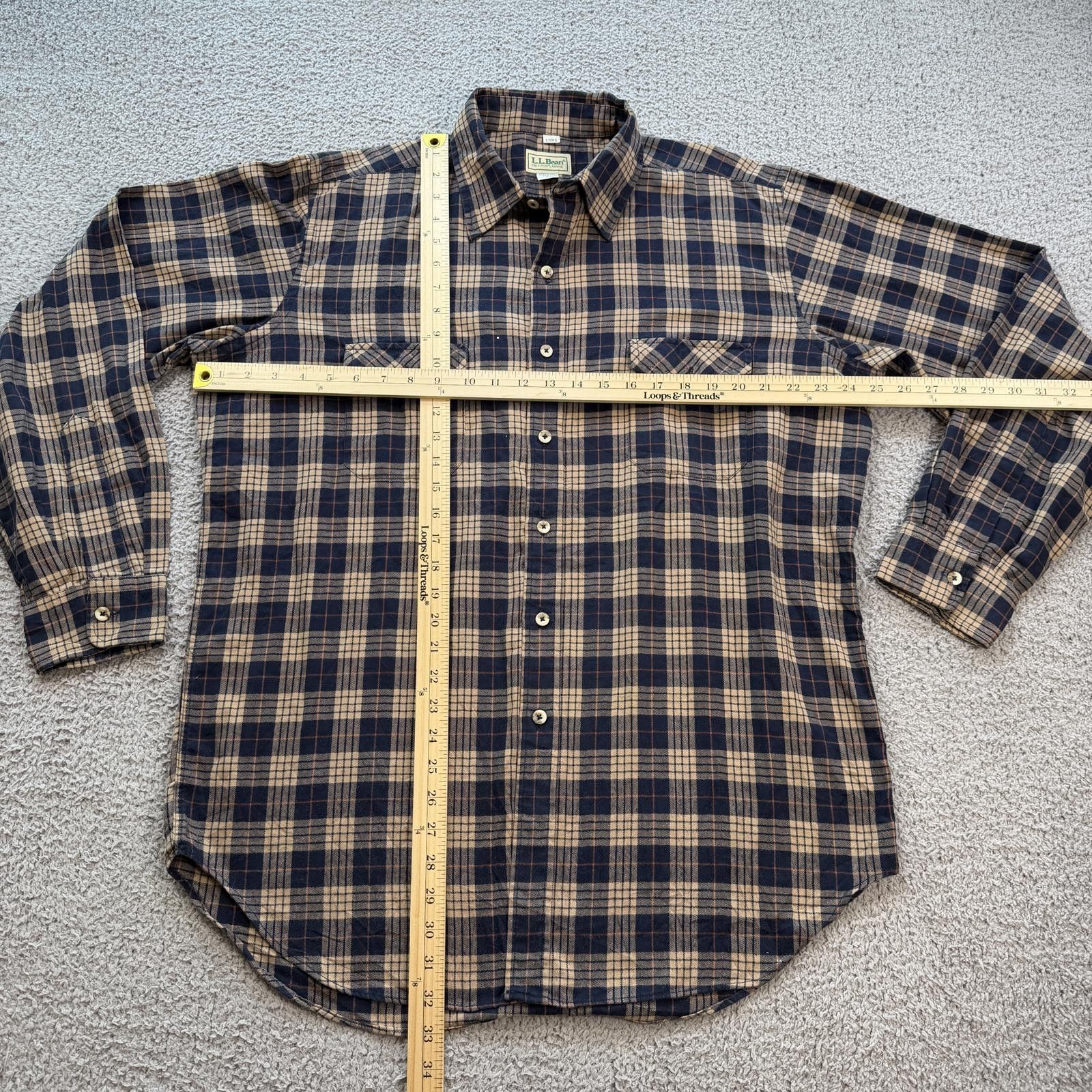 L.L. Bean Vintage LL Bean Plaid Flannel Button Down Shirt XL Long USA Size US XL / EU 56 / 4 - 3 Thumbnail