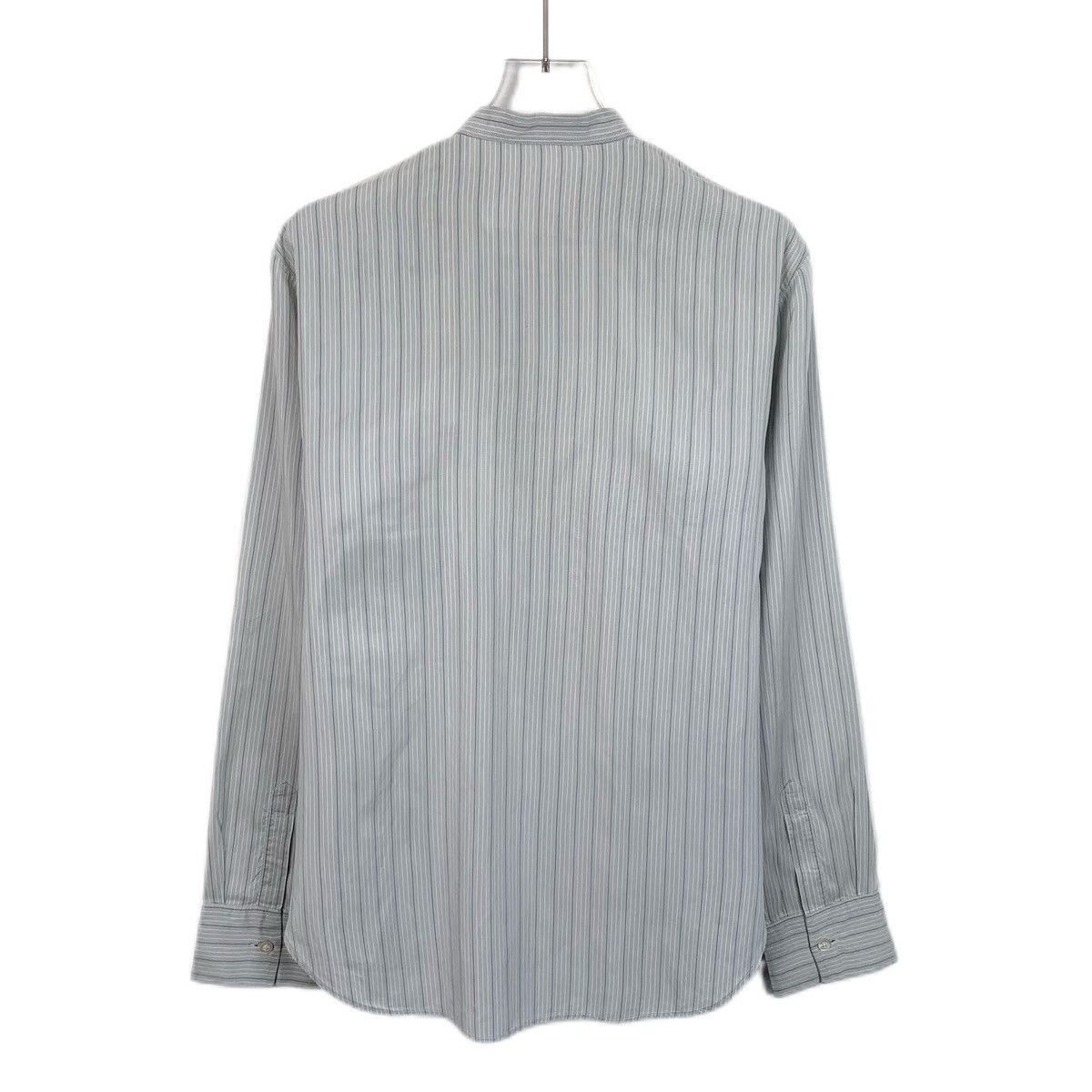 Dior Dior Light Blue Striped Silk Long Sleeve Shirt K26WX Size US S / EU 44-46 / 1 - 2 Thumbnail