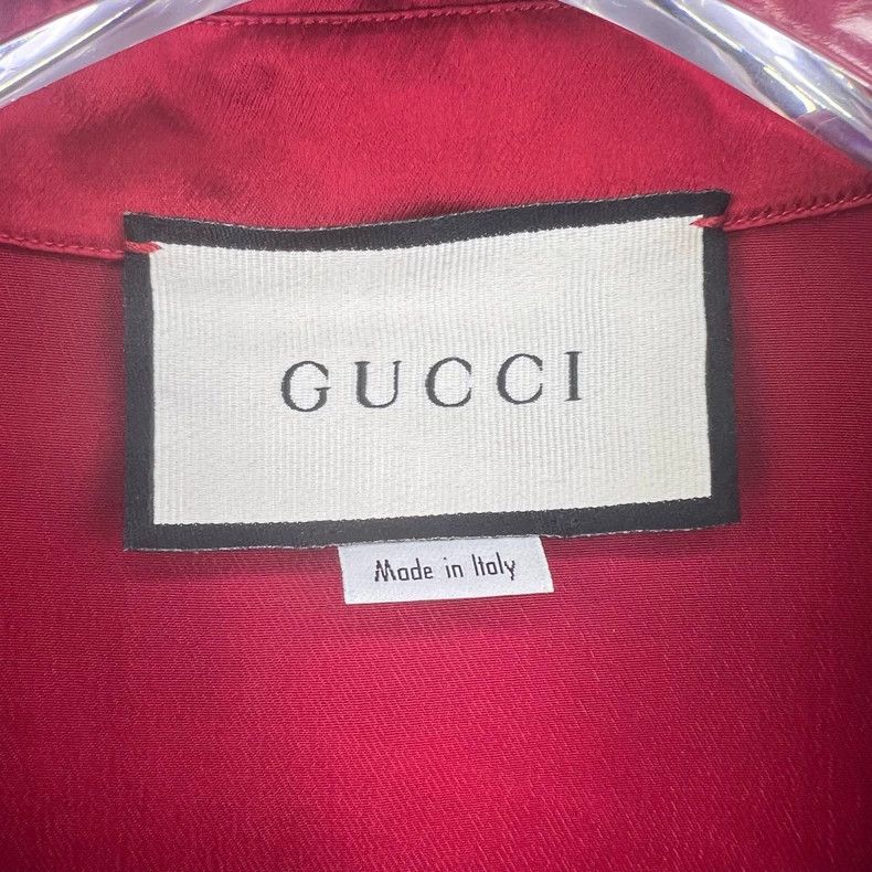 Gucci GucciRed, white and red star stitching silk shirt 2503-Next Size US S / EU 44-46 / 1 - 3 Thumbnail