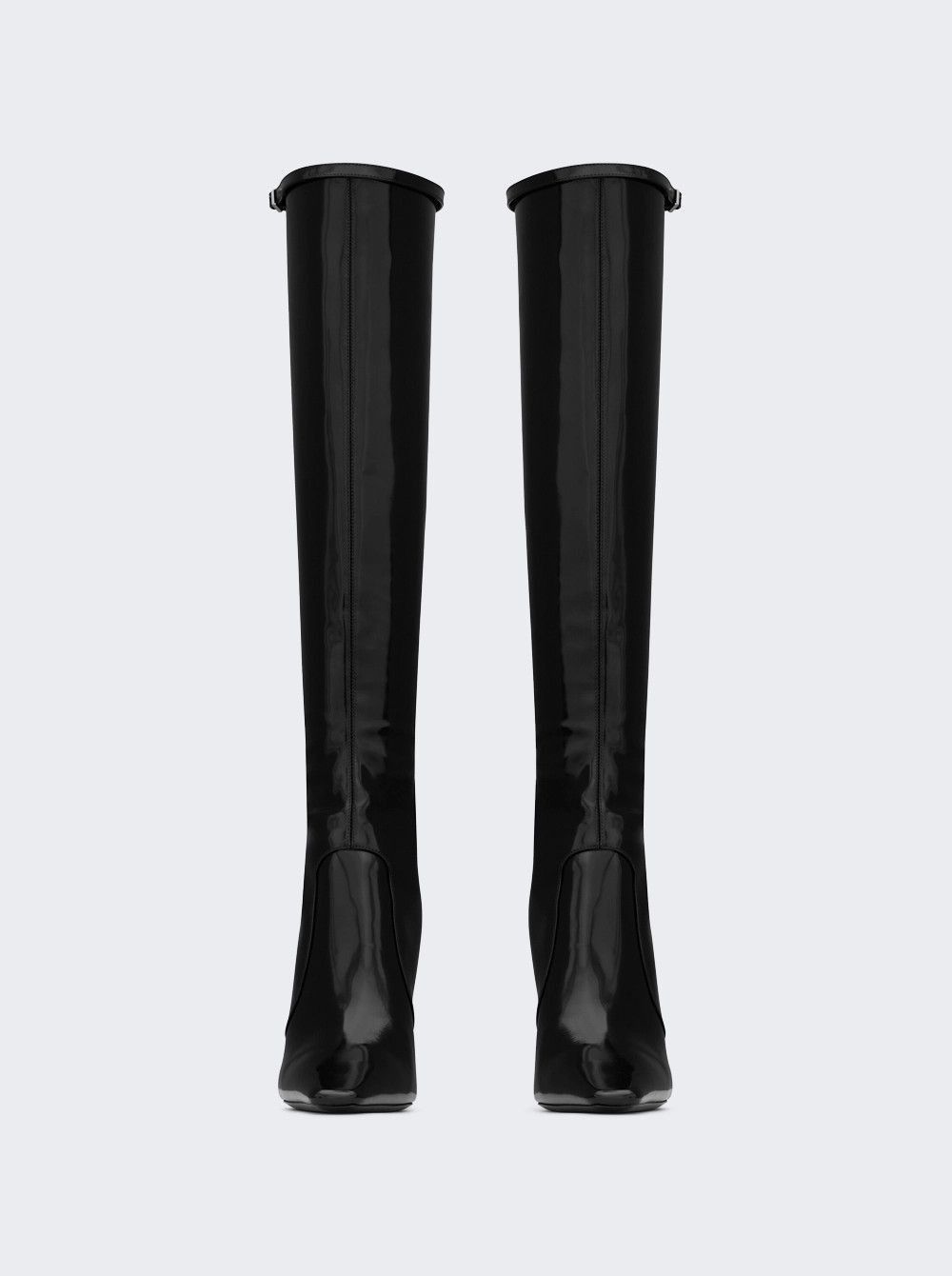 Saint Laurent Paris o1bcso1str1224 Justity Boots In Shiny Leather in Black Size US 7.5 / IT 37.5 - 3 Thumbnail