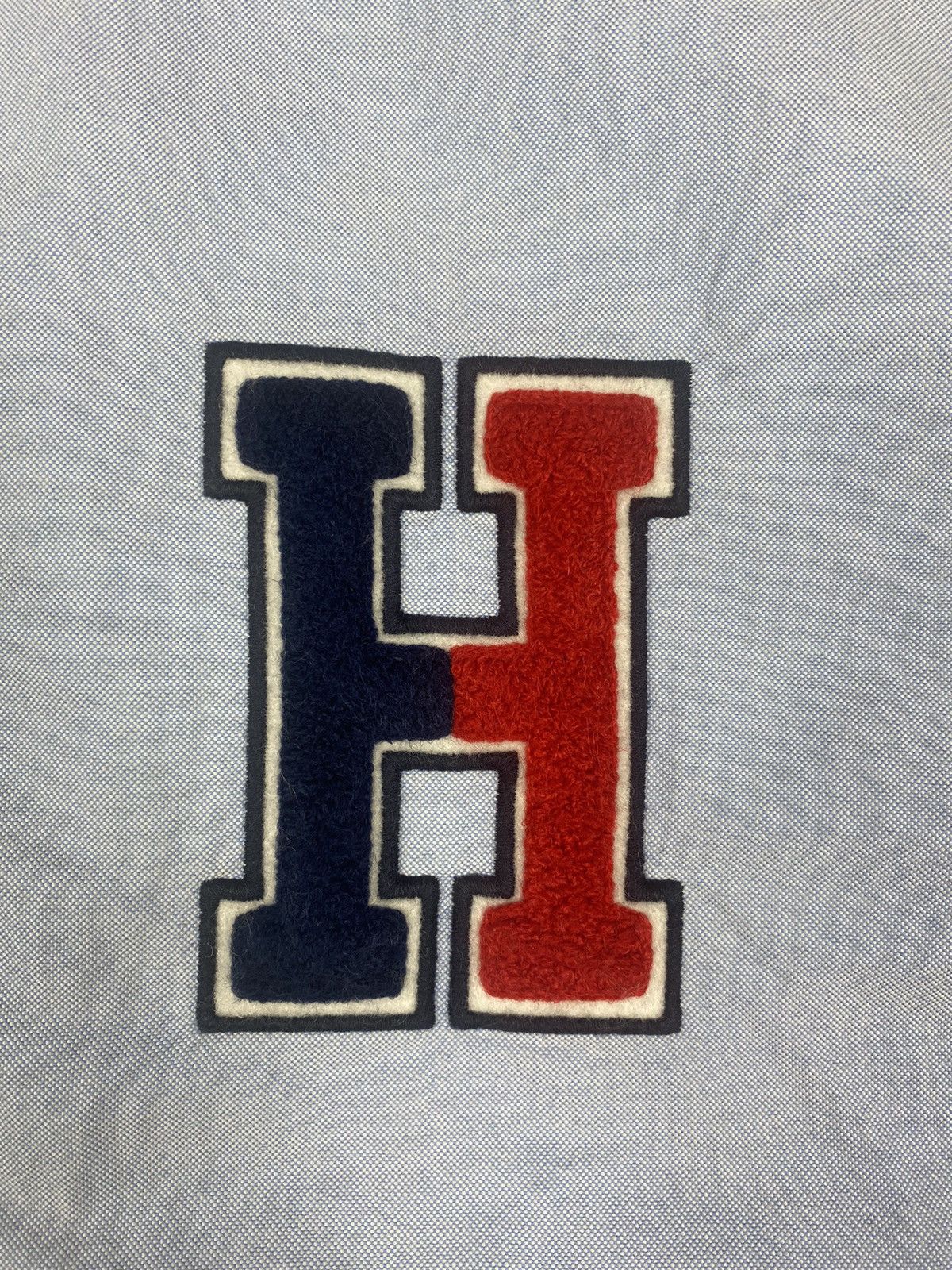 Tommy Hilfiger Tommy Hilfiger Big Logo Designer Button Up Shirt mens size L Size US XL / EU 56 / 4 - 5 Thumbnail