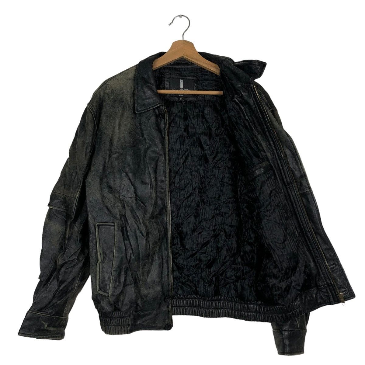 Japanese Brand 🔥90’s Vintage Leather Biker Jacket Nicole Issey Miyake Size US M / EU 48-50 / 2 - 8 Thumbnail
