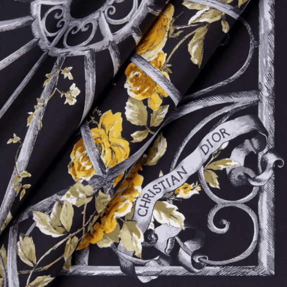 Dior o1w1db10424 Size: OS Dior Square Scarf in Black/Gold Size ONE SIZE - 4 Thumbnail