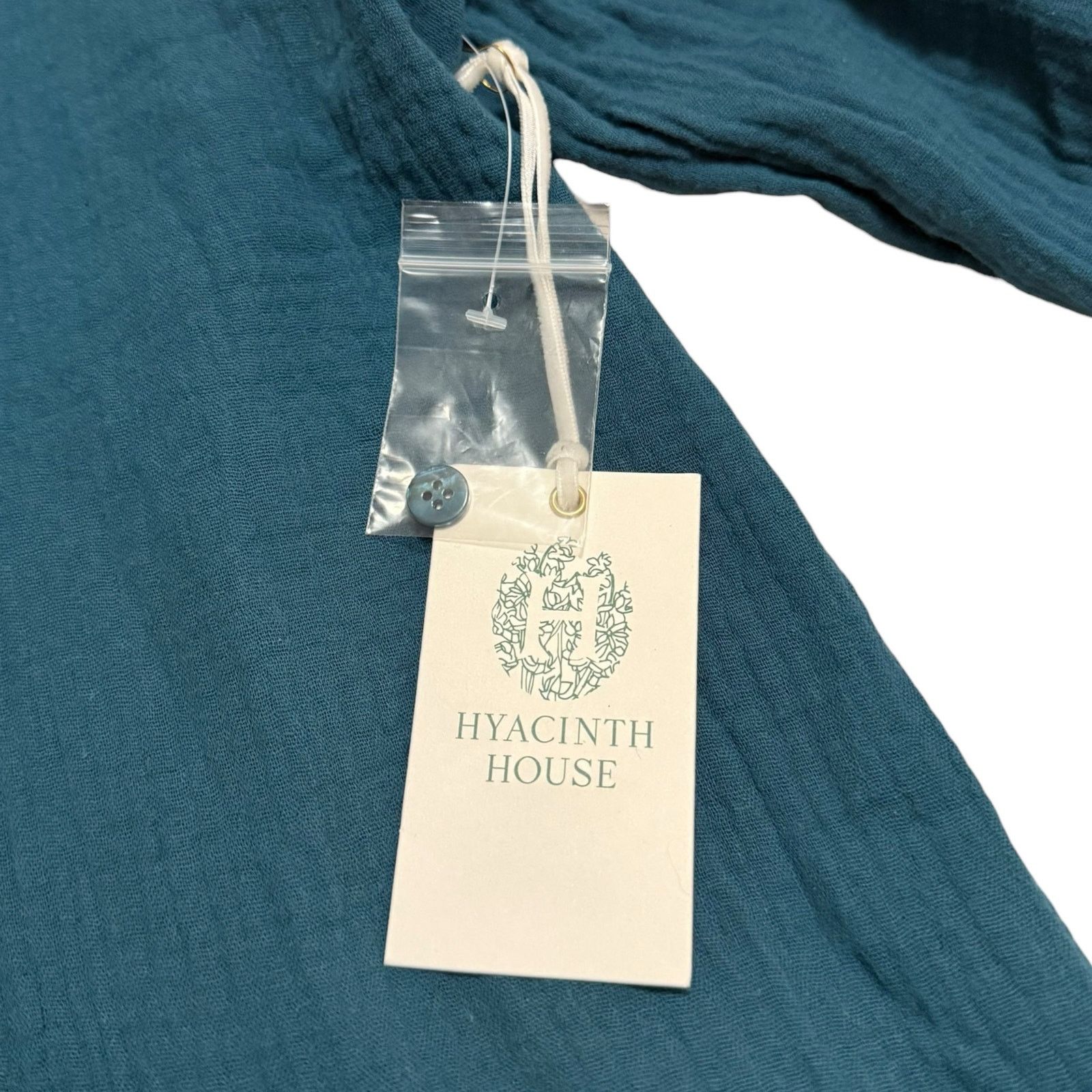 Other NEW Hyacinth House Tuckernuck Teal Eyelet Tatum Blouse Large Size L / US 10 / IT 46 - 5 Thumbnail