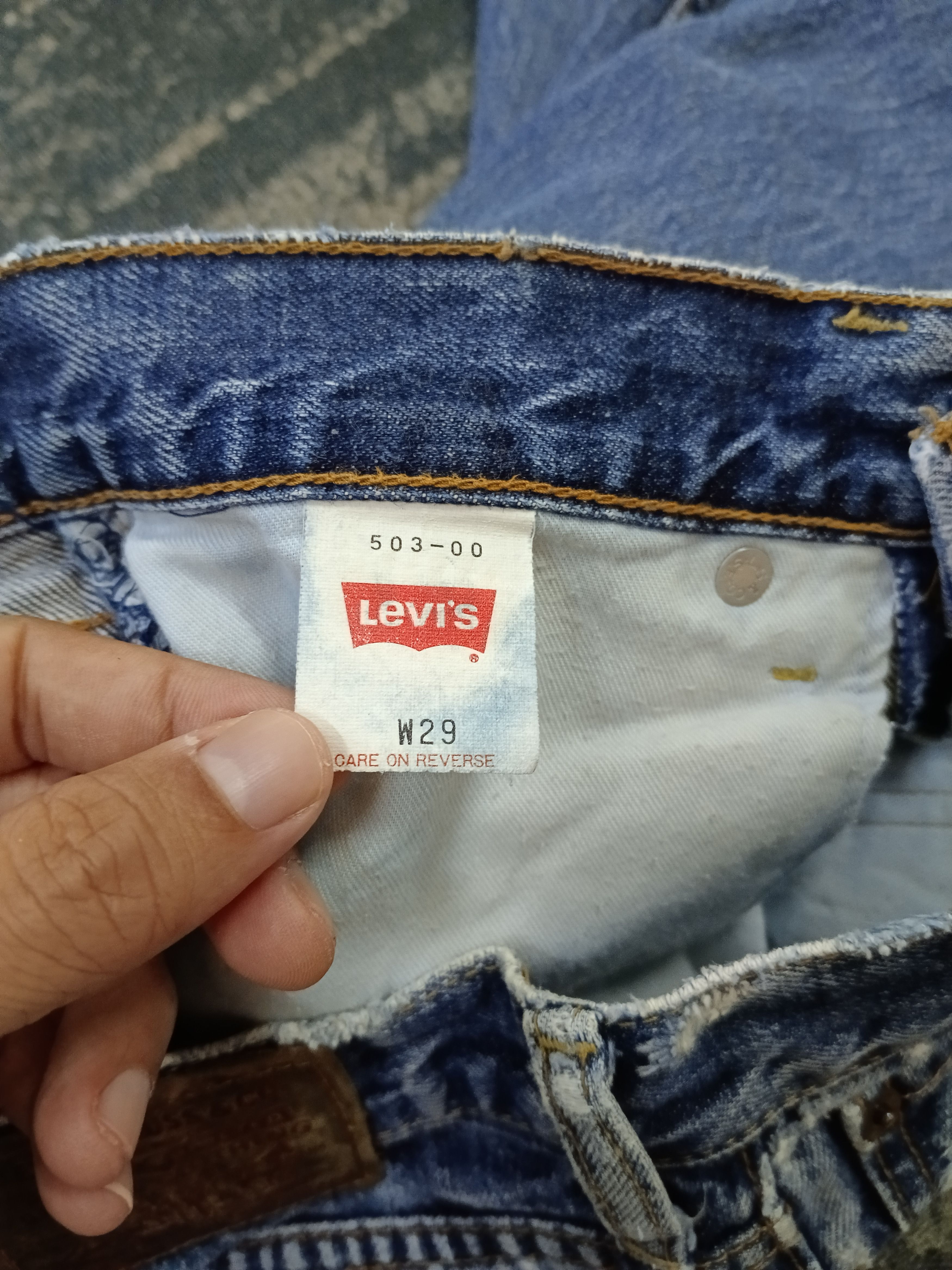 Levi's Vintage Clothing VINTAGE 90s LEVIS 503 SELVEDGE DENIM PANTS Size US 28 / EU 44 - 14 Thumbnail