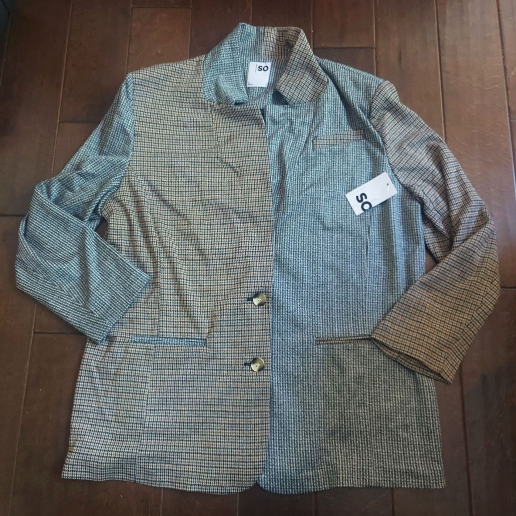 Vintage VINTAGE Sonoma Goods For Life Jacket Women XL Plaid Green Knit Blazer NWT Size XL / US 12-14 / IT 48-50 - 2 Thumbnail