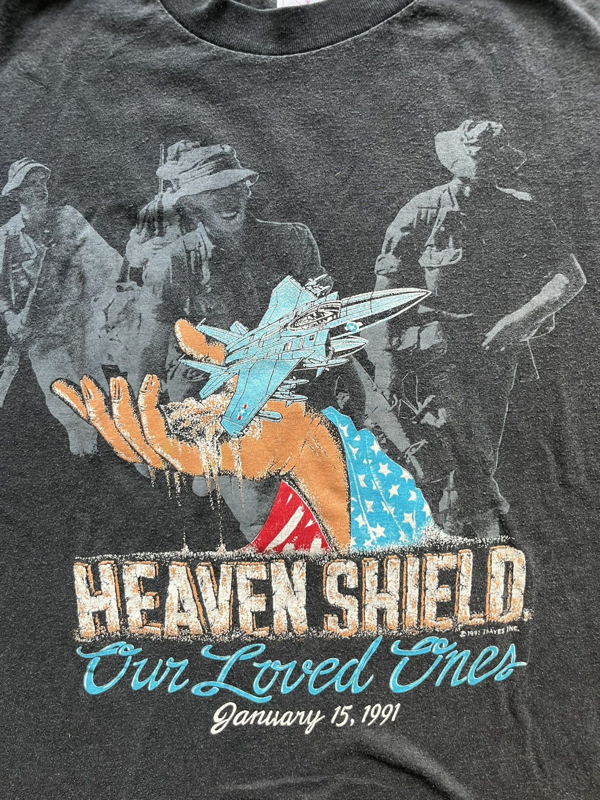 Delta × Vintage Vintage 1991 U.S. Military Heaven Shield Tee Size US M / EU 48-50 / 2 - 3 Thumbnail
