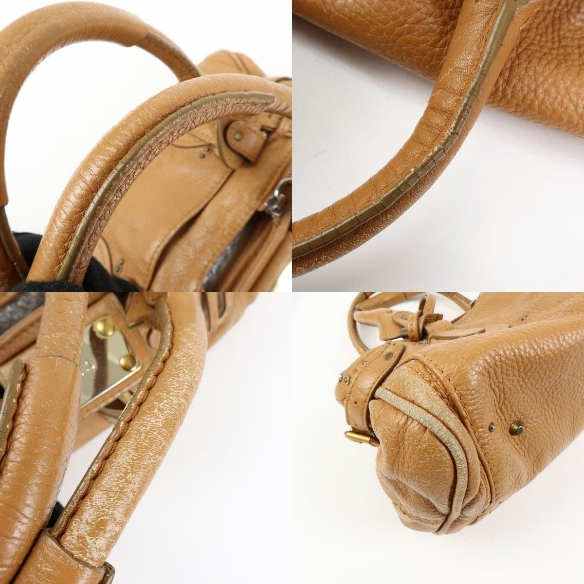 Chloe Chloe Paddington Medium Leather Shoulder Bag Tan Size ONE SIZE - 4 Thumbnail